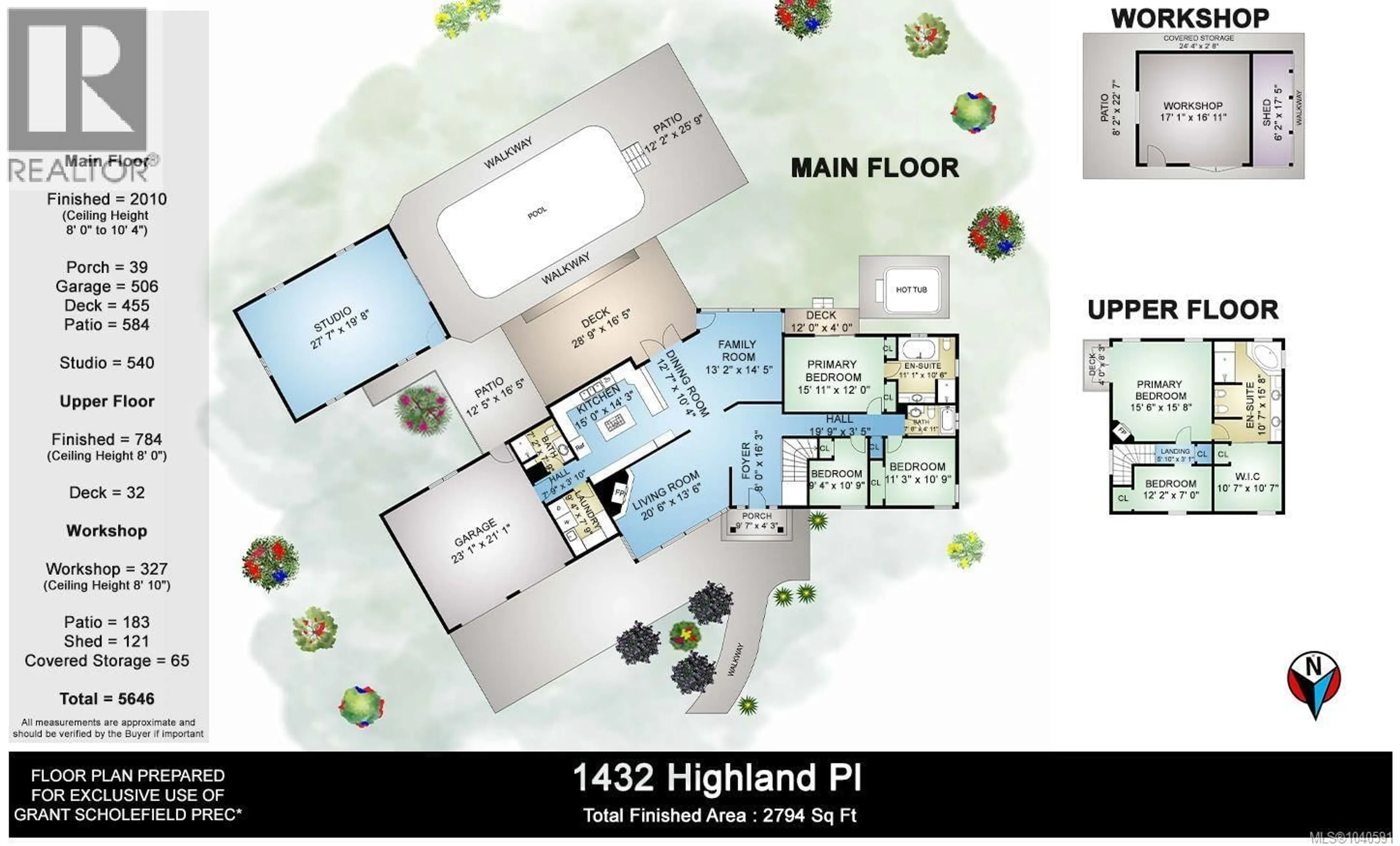 Floor plan for 1432 HIGHLAND PLACE, Cobble Hill British Columbia V8H0J1