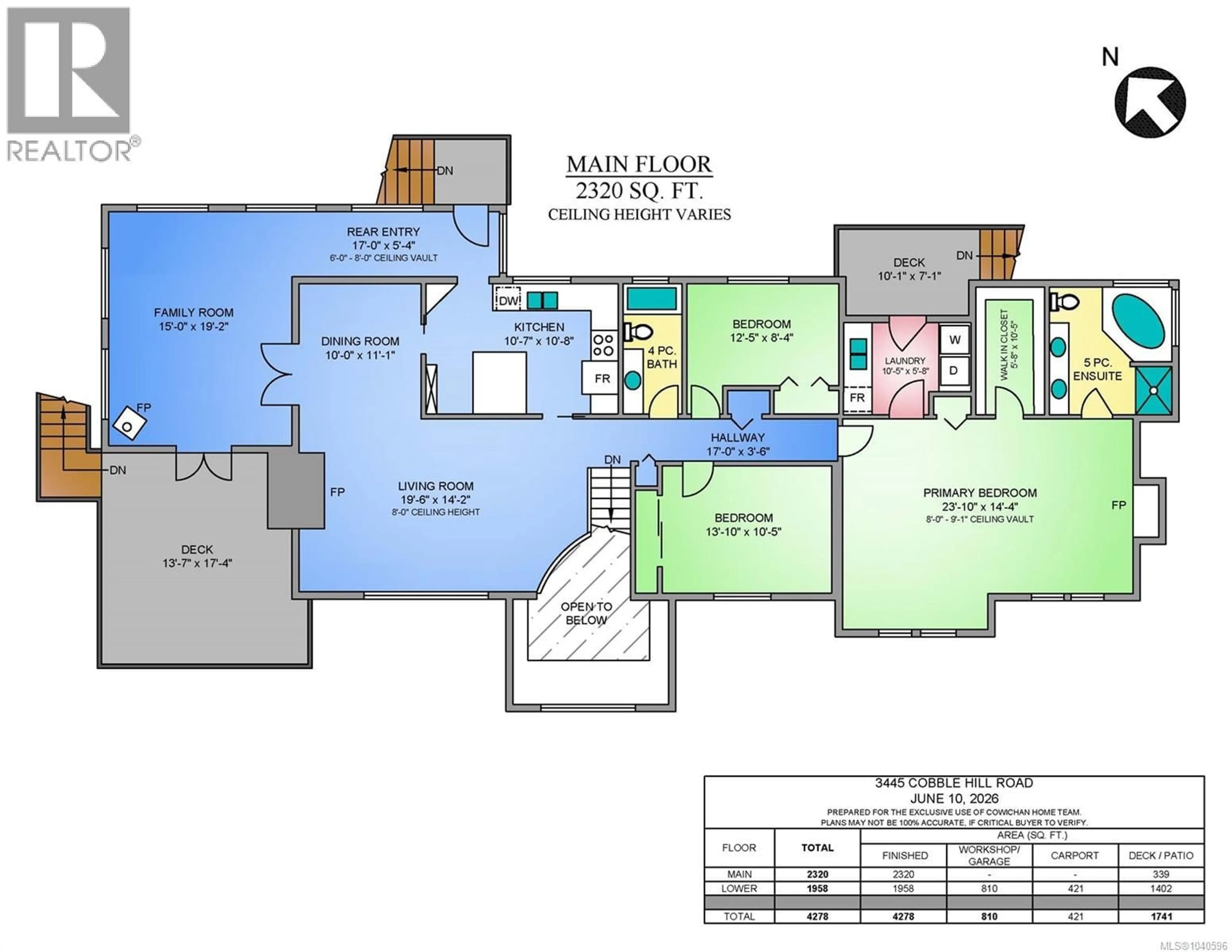 Floor plan for 3445 COBBLE HILL ROAD, Cobble Hill British Columbia V0R1L5