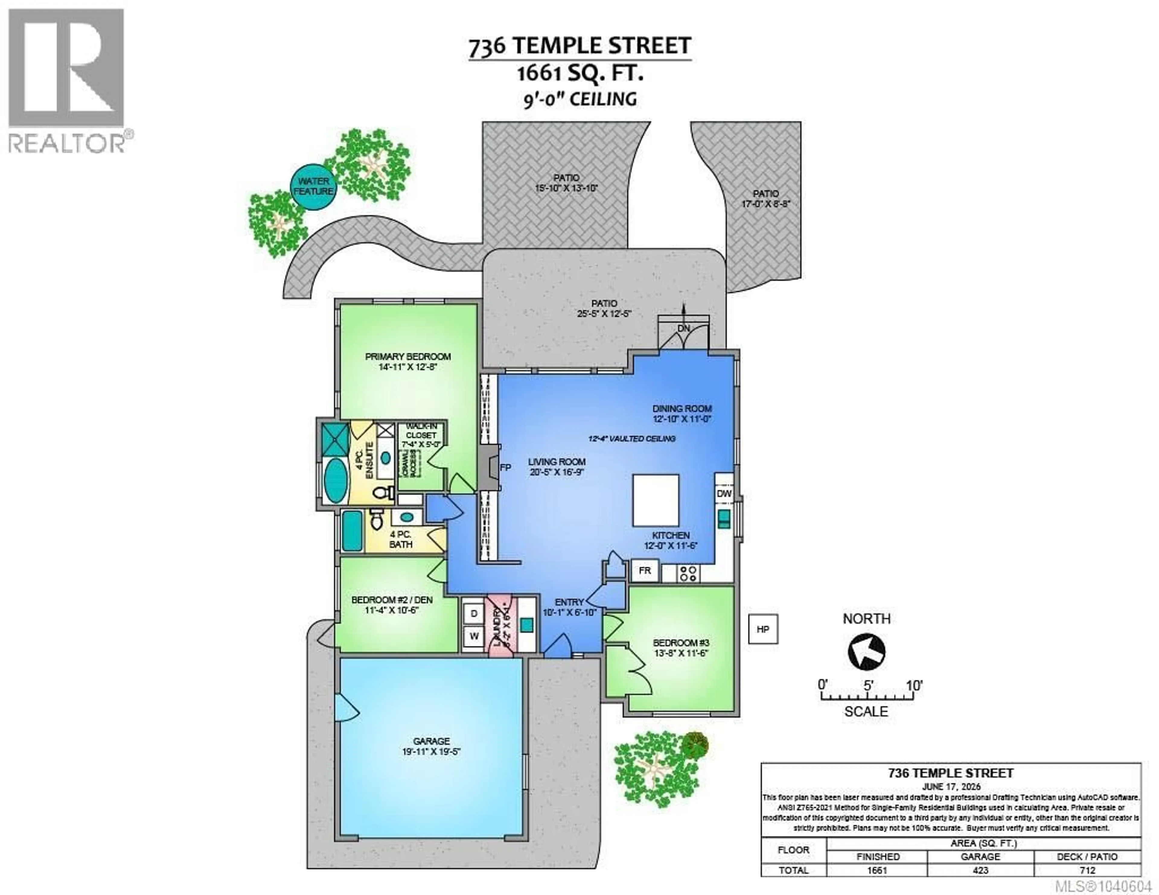 Floor plan for 736 TEMPLE STREET, Parksville British Columbia V9P1A9