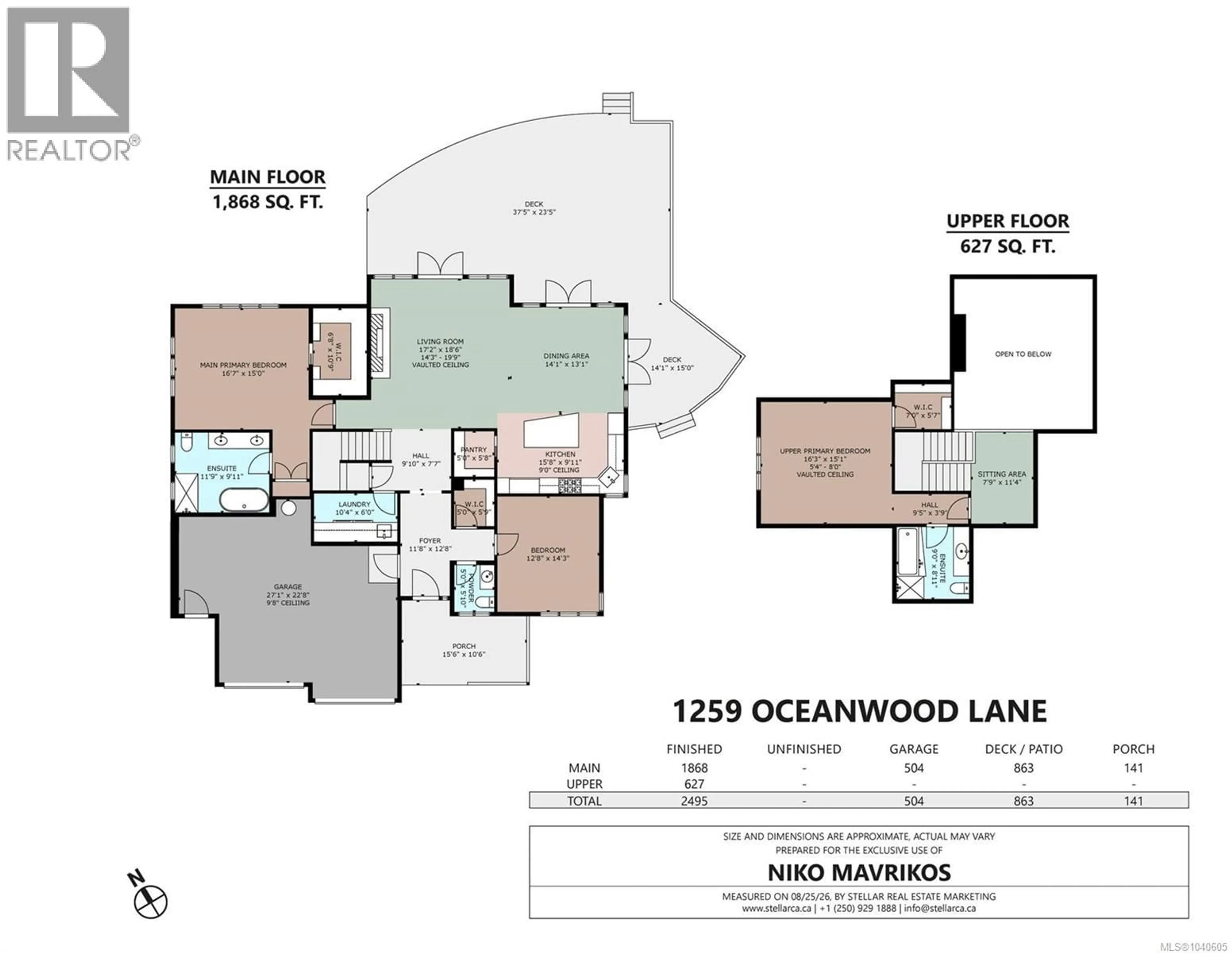 Floor plan for 1259 OCEANWOOD LANE, Saanich British Columbia V8X0A4