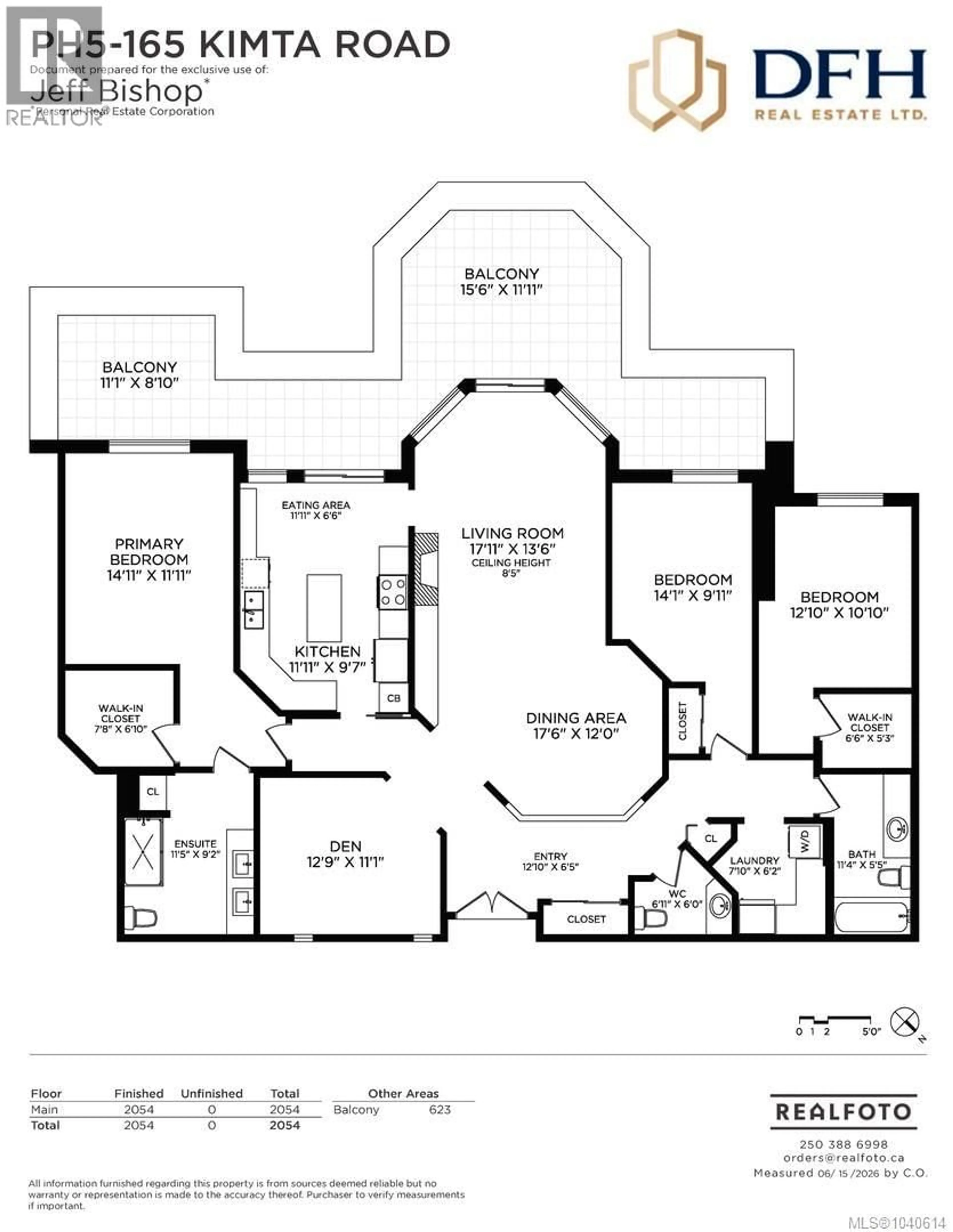 Floor plan for PH5 - 165 KIMTA ROAD, Victoria British Columbia V9A7P1