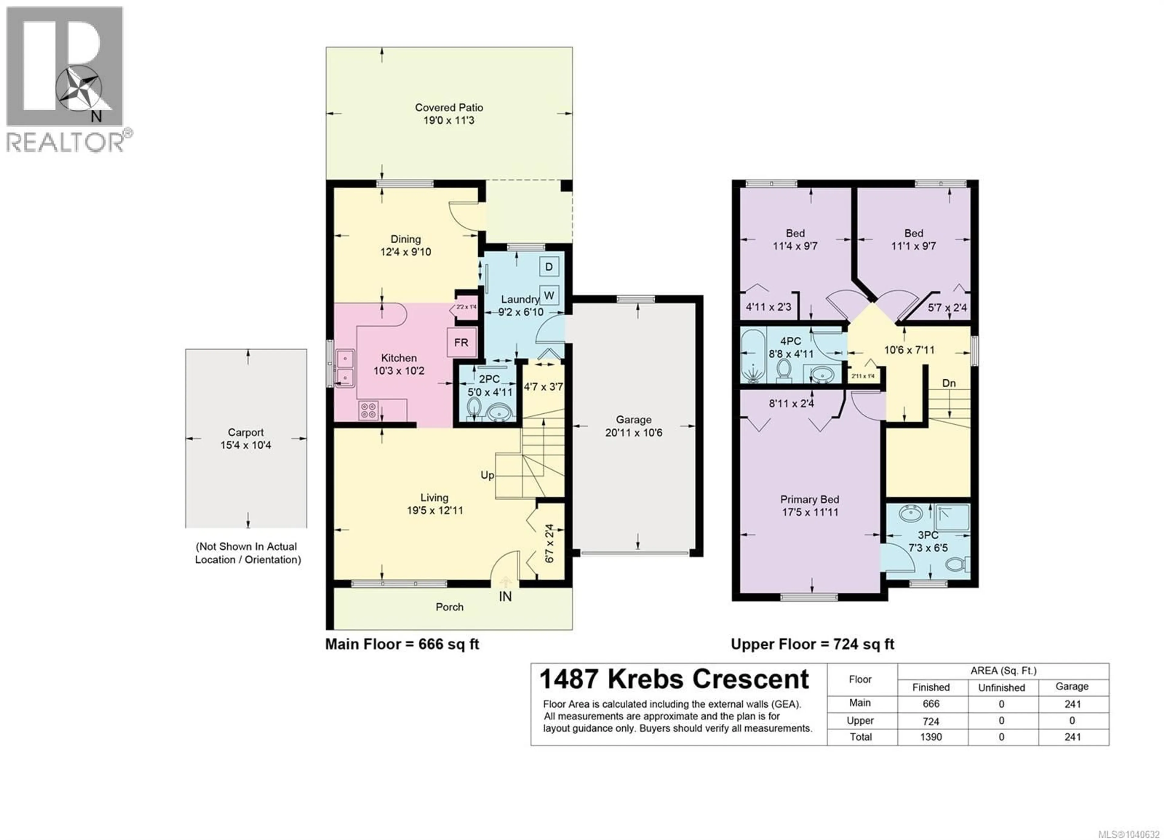 Floor plan for 1487 KREBS CRESCENT, Courtenay British Columbia V9N9E9