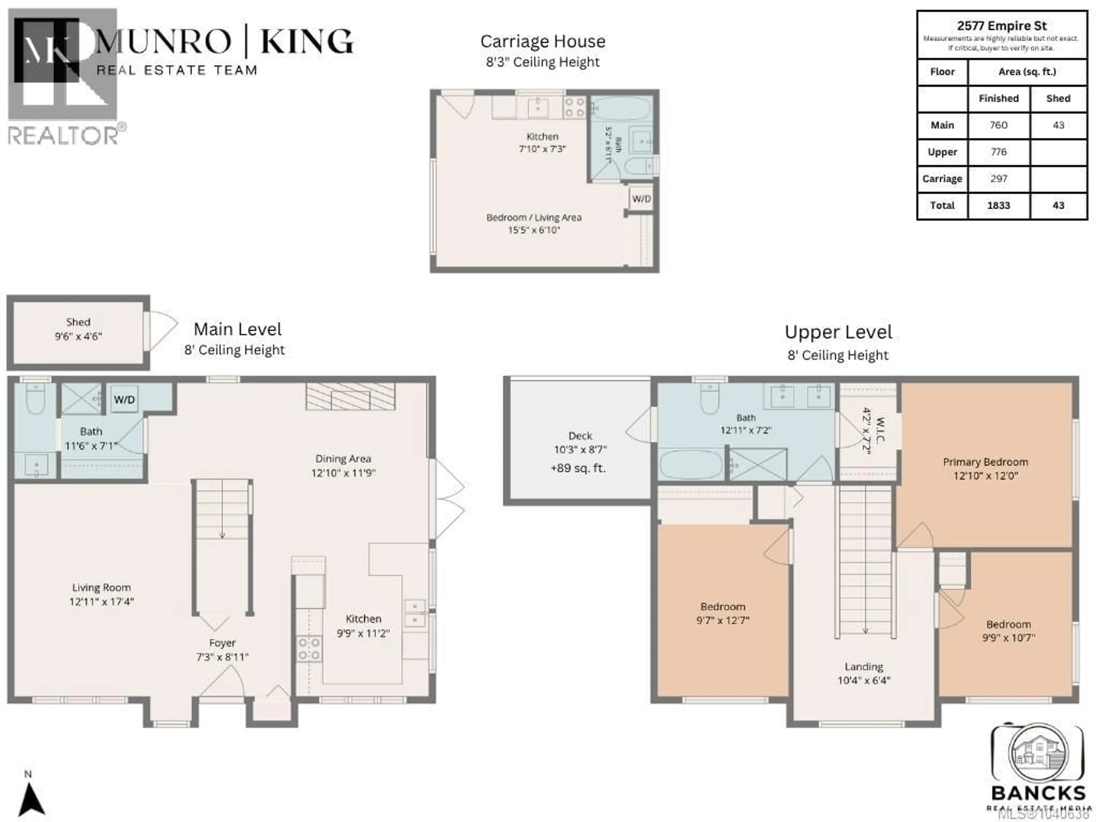 Floor plan for 2577 EMPIRE STREET, Victoria British Columbia V8T3M5