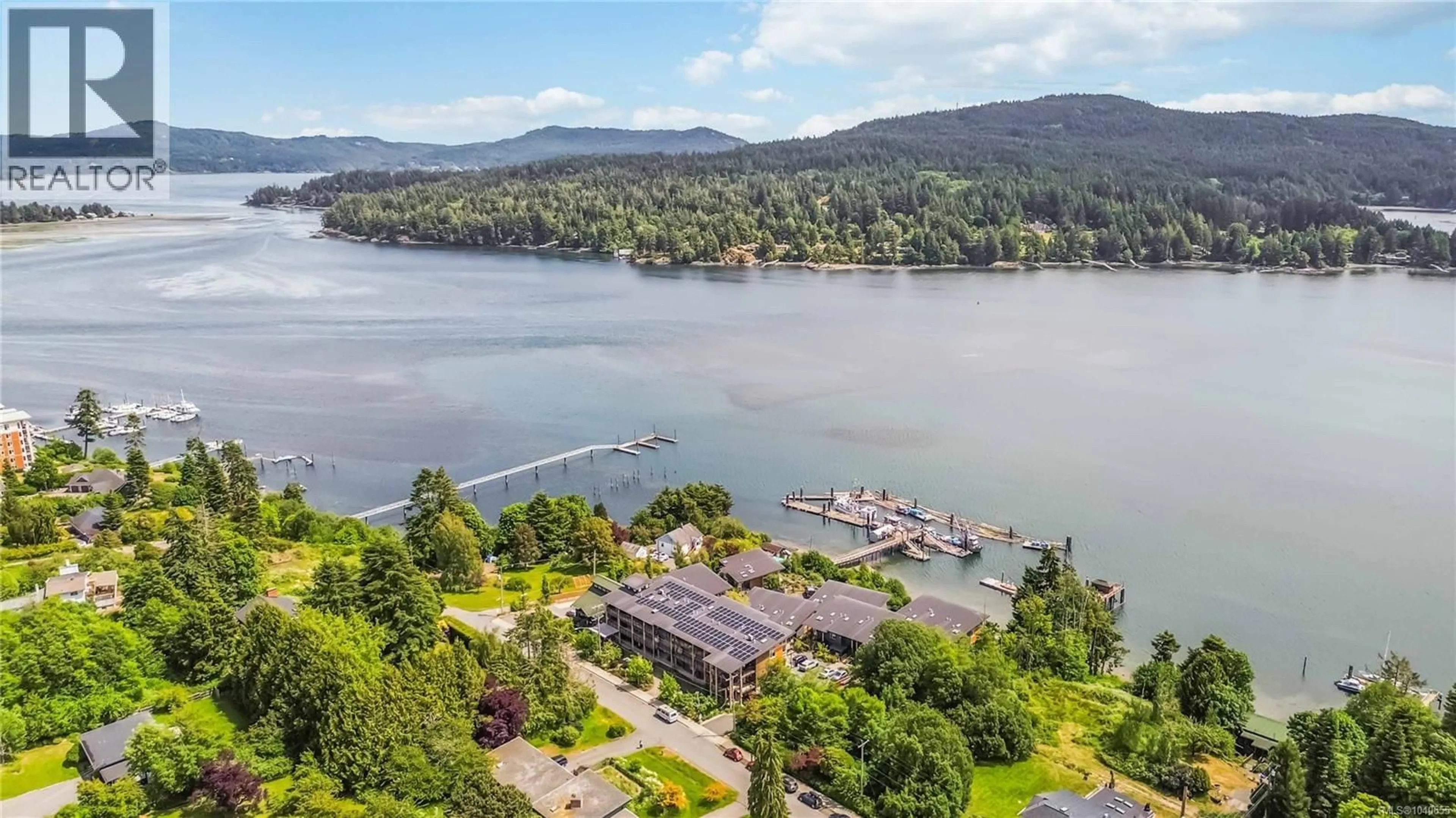 A pic from outside/outdoor area/front of a property/back of a property/a pic from drone, water/lake/river/ocean view for 201 - 6673 HORNE ROAD, Sooke British Columbia V9Z1H7