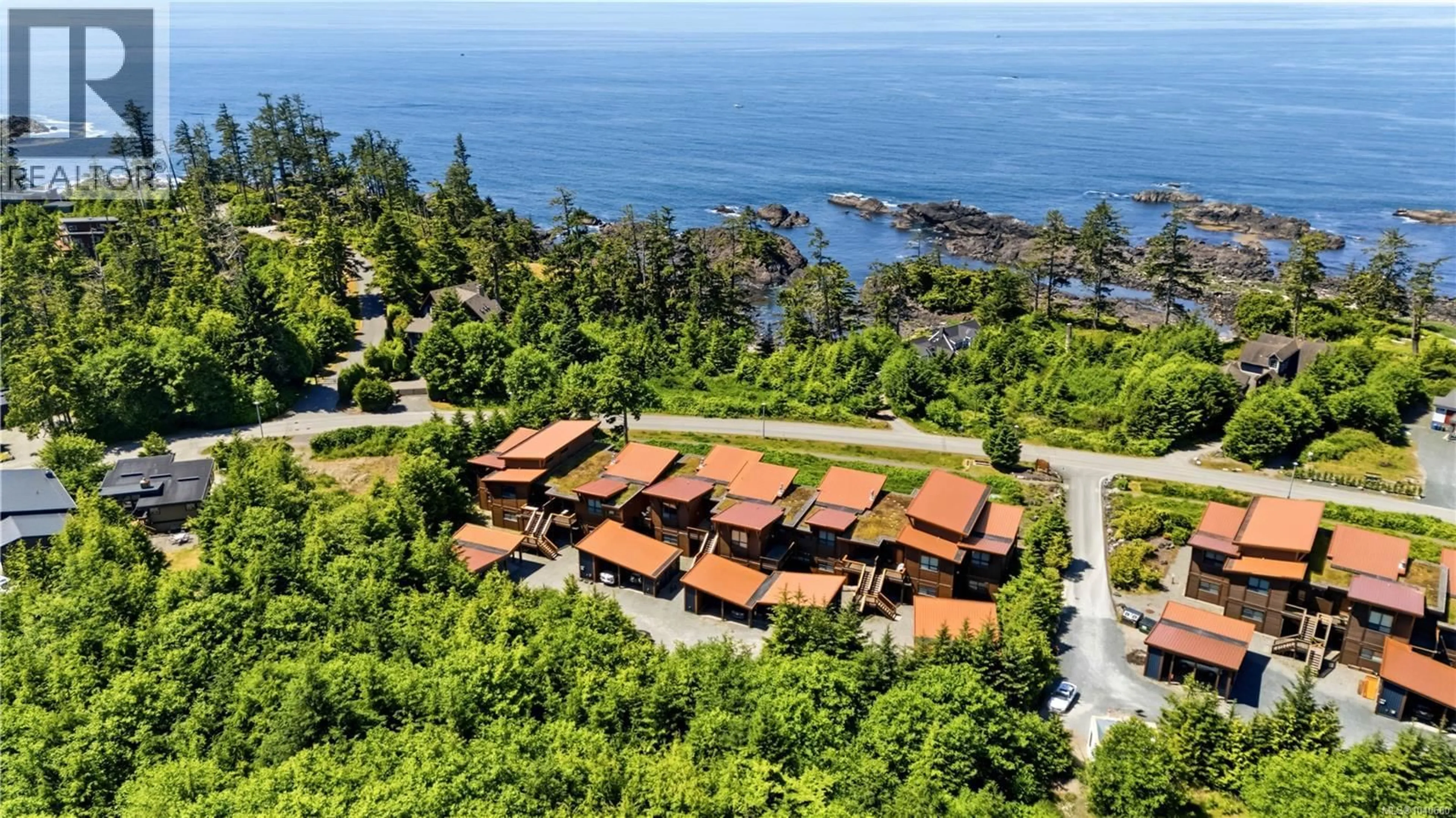 A pic from outside/outdoor area/front of a property/back of a property/a pic from drone, unknown for 203 - 515 MARINE DRIVE, Ucluelet British Columbia V0R3A0