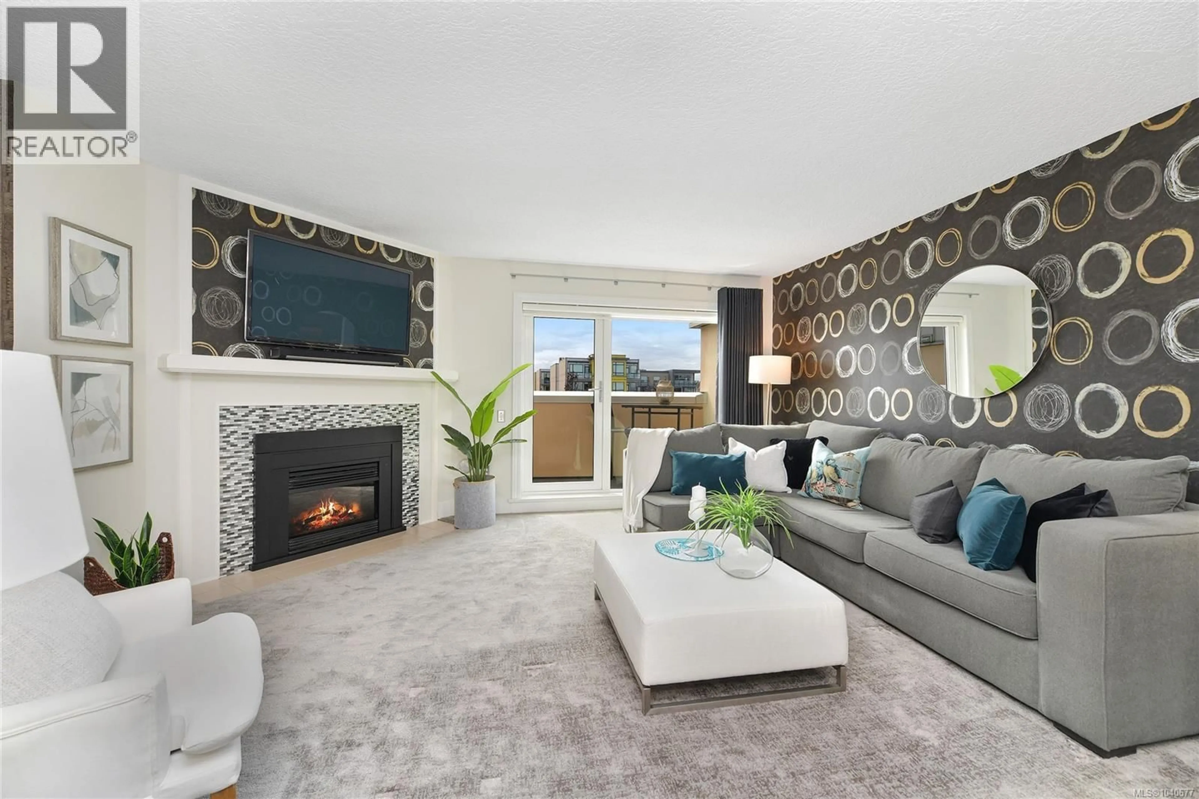 Living room with furniture, carpet floor for 301 - 2490 BEVAN AVENUE, Sidney British Columbia V8L5C6