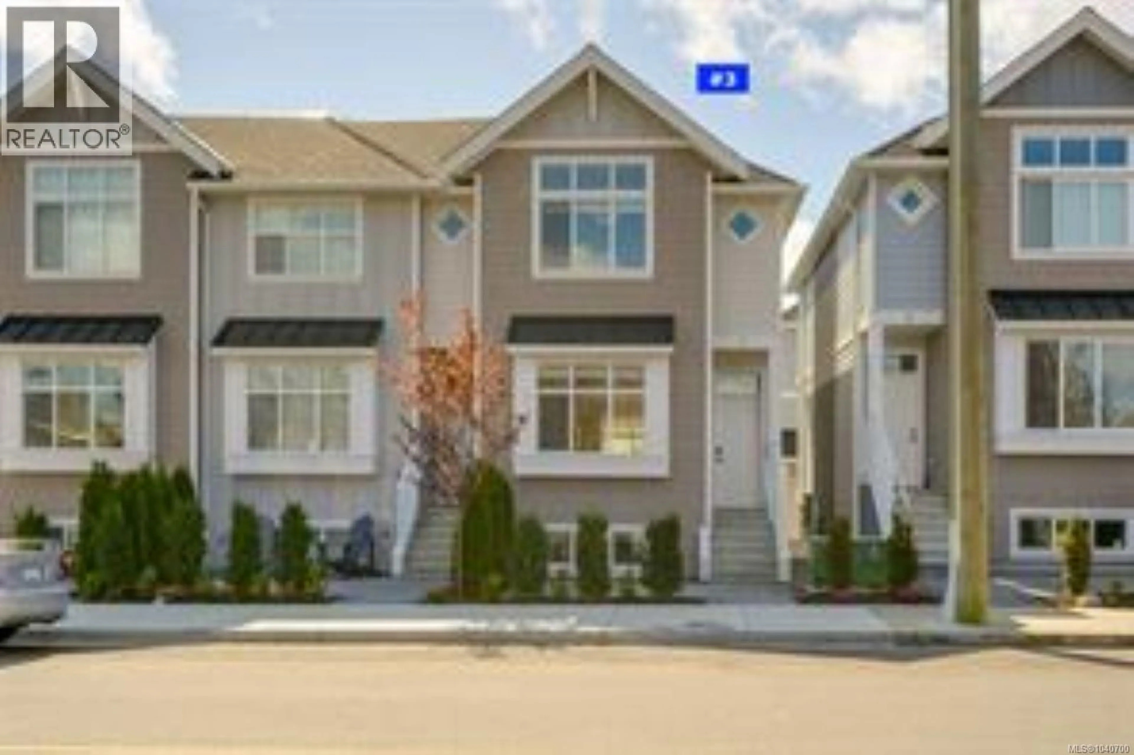 Home with vinyl exterior material, street for 3 - 10480 RESTHAVEN DRIVE, Sidney British Columbia V8L3H7