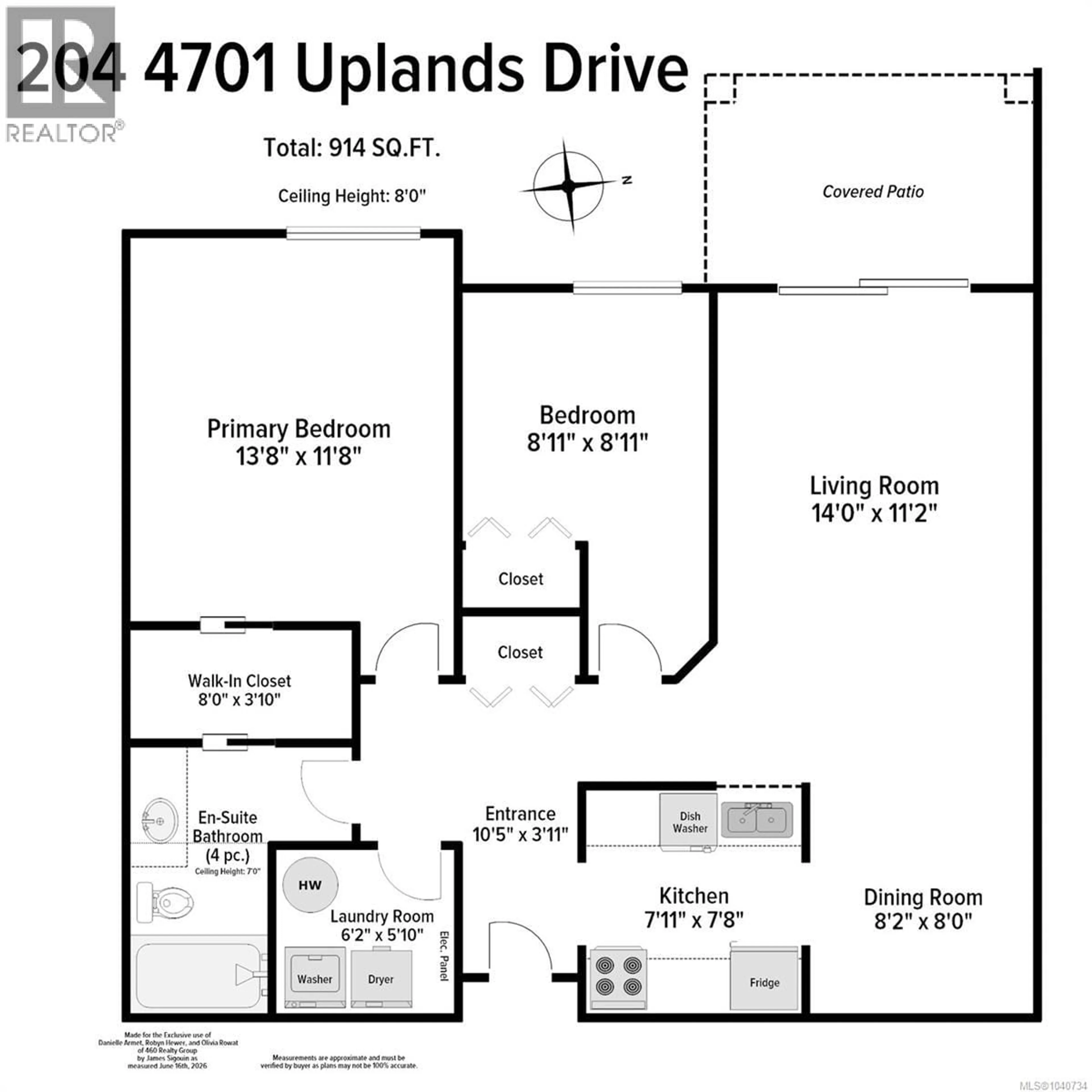 Floor plan for 204 - 4701 UPLANDS DRIVE, Nanaimo British Columbia V9T5Y2