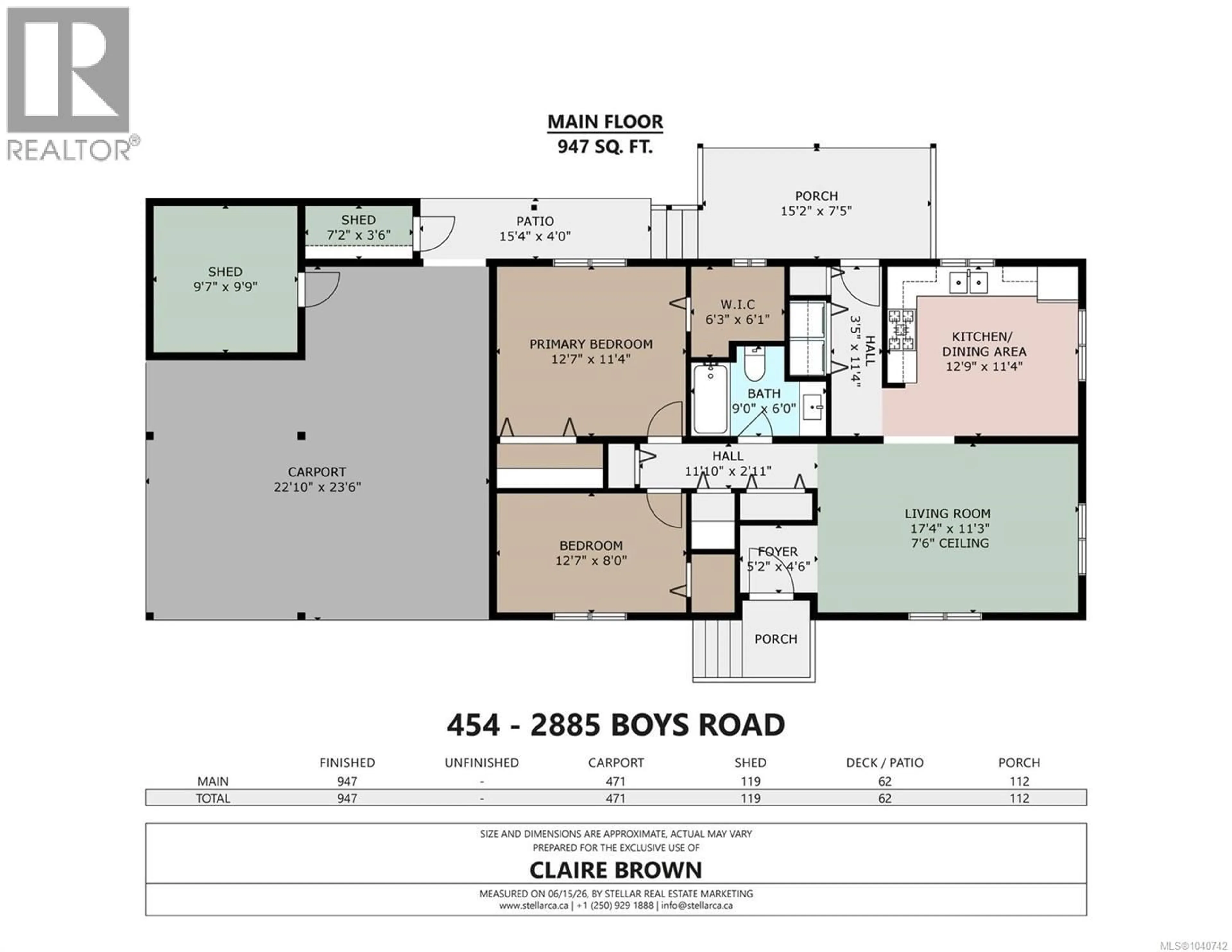 Floor plan for 454 - 2885 BOYS ROAD, Duncan British Columbia V9L4Y9