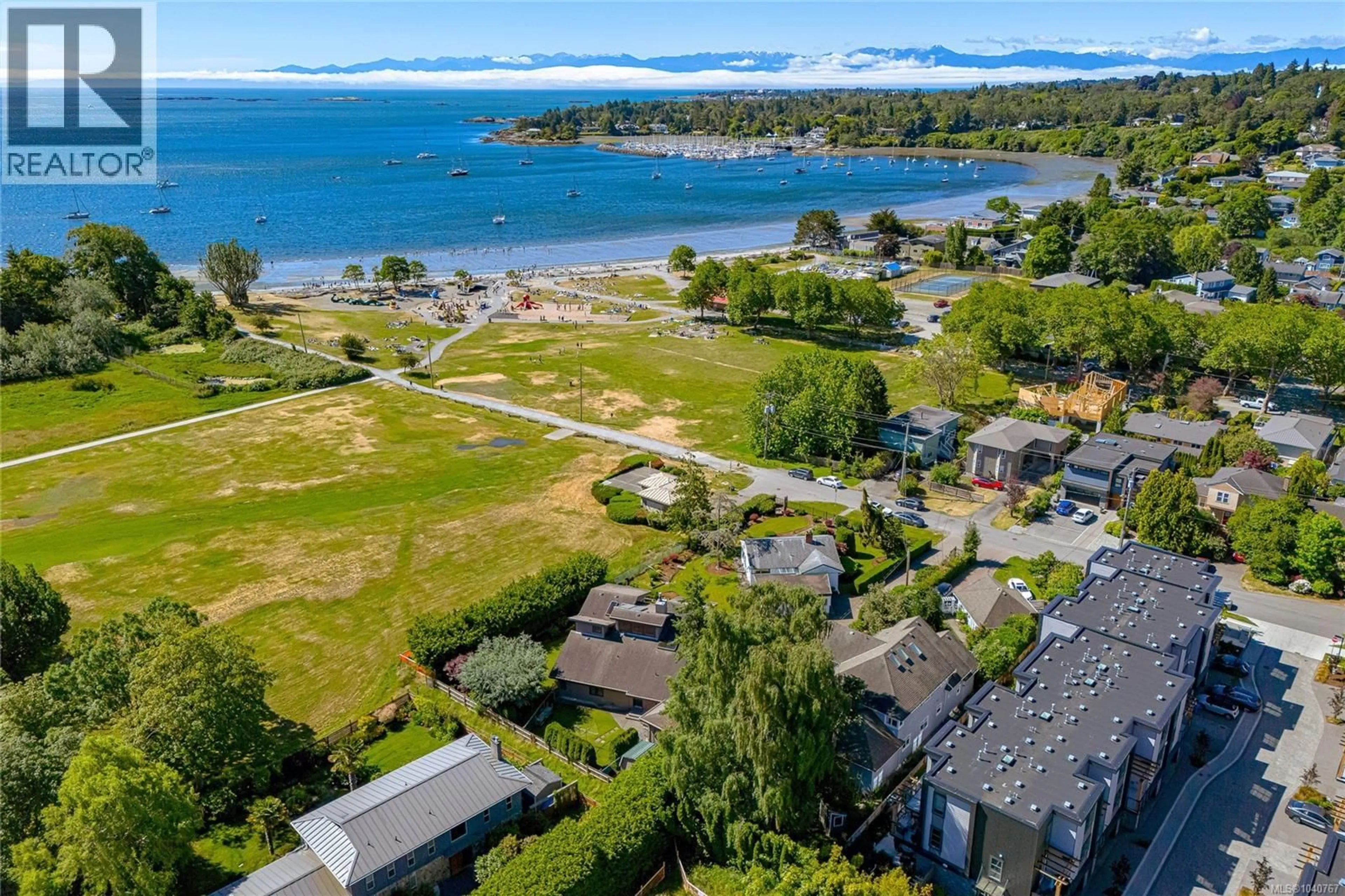 A pic from outside/outdoor area/front of a property/back of a property/a pic from drone, water/lake/river/ocean view for 2608 PENRHYN STREET, Saanich British Columbia V8N1G3