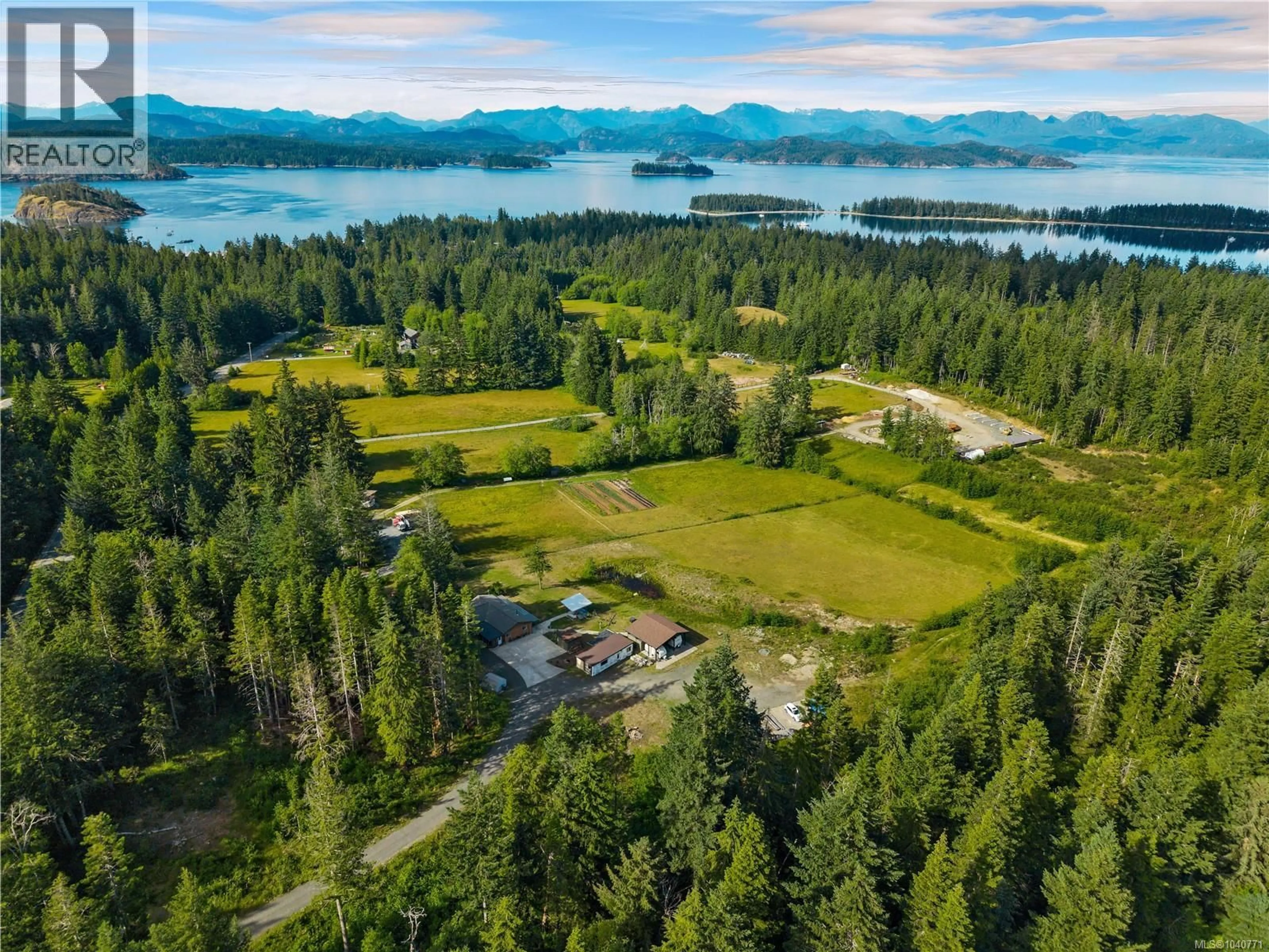 A pic from outside/outdoor area/front of a property/back of a property/a pic from drone, water/lake/river/ocean view for 1396 WEST ROAD, Quadra Island British Columbia V0P1H0