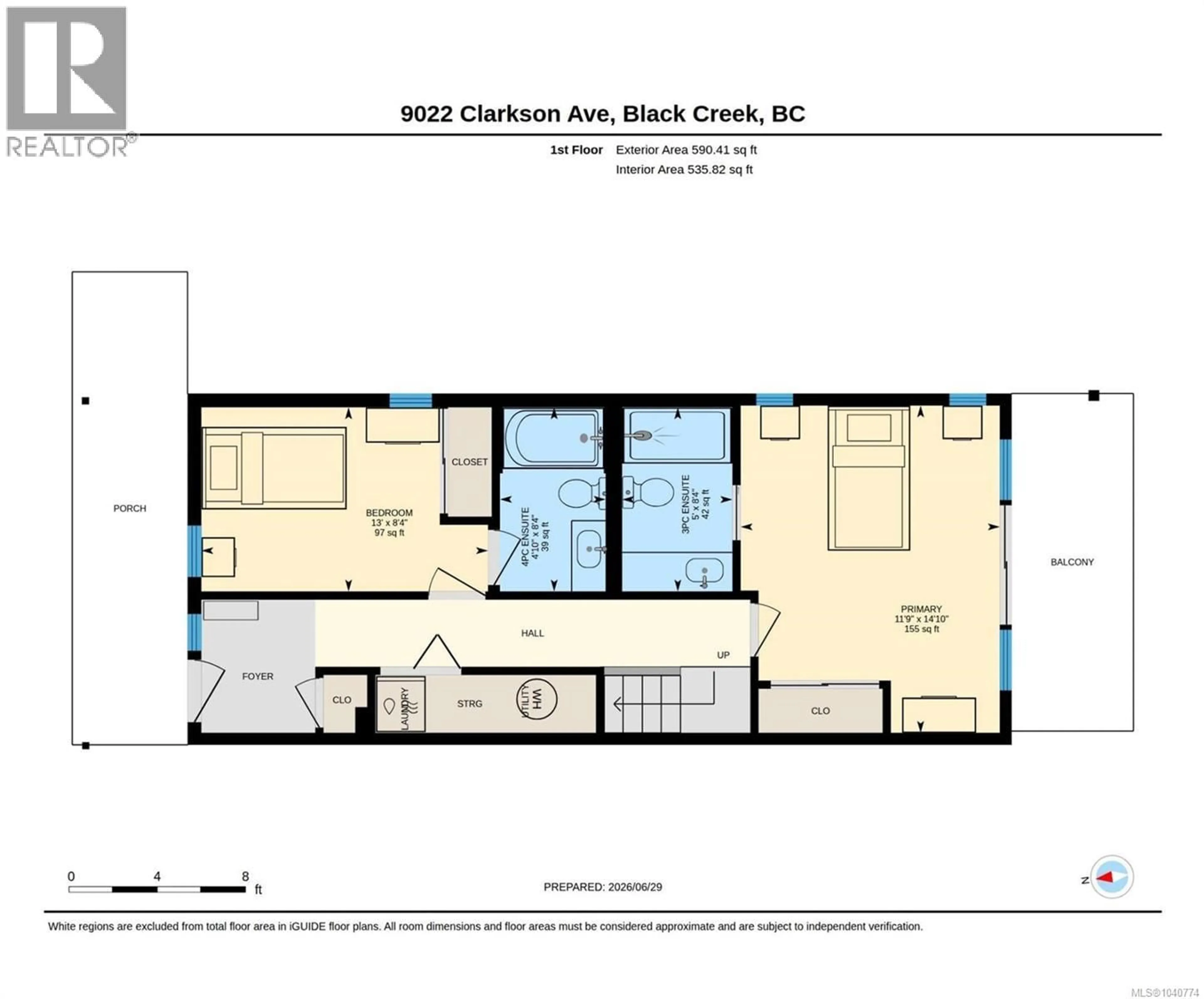 Floor plan for 4 - 9022 CLARKSON AVENUE, Black Creek British Columbia V9J1B2