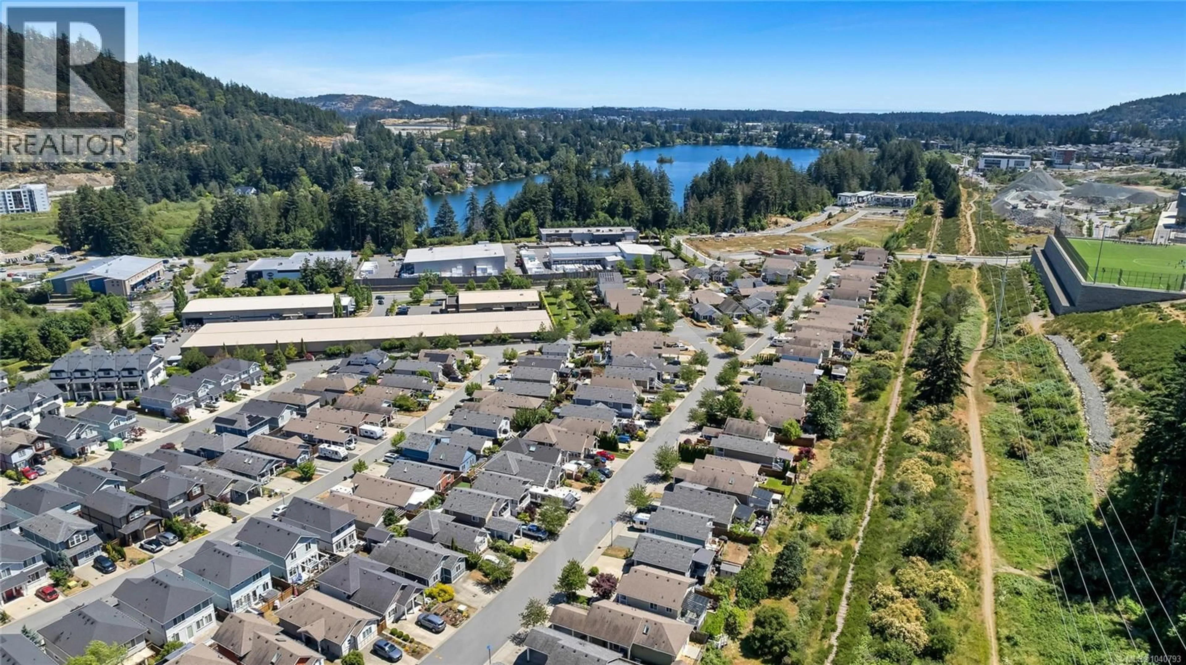 A pic from outside/outdoor area/front of a property/back of a property/a pic from drone, water/lake/river/ocean view for 3177 KETTLE CREEK CRESCENT, Langford British Columbia V9B0K6