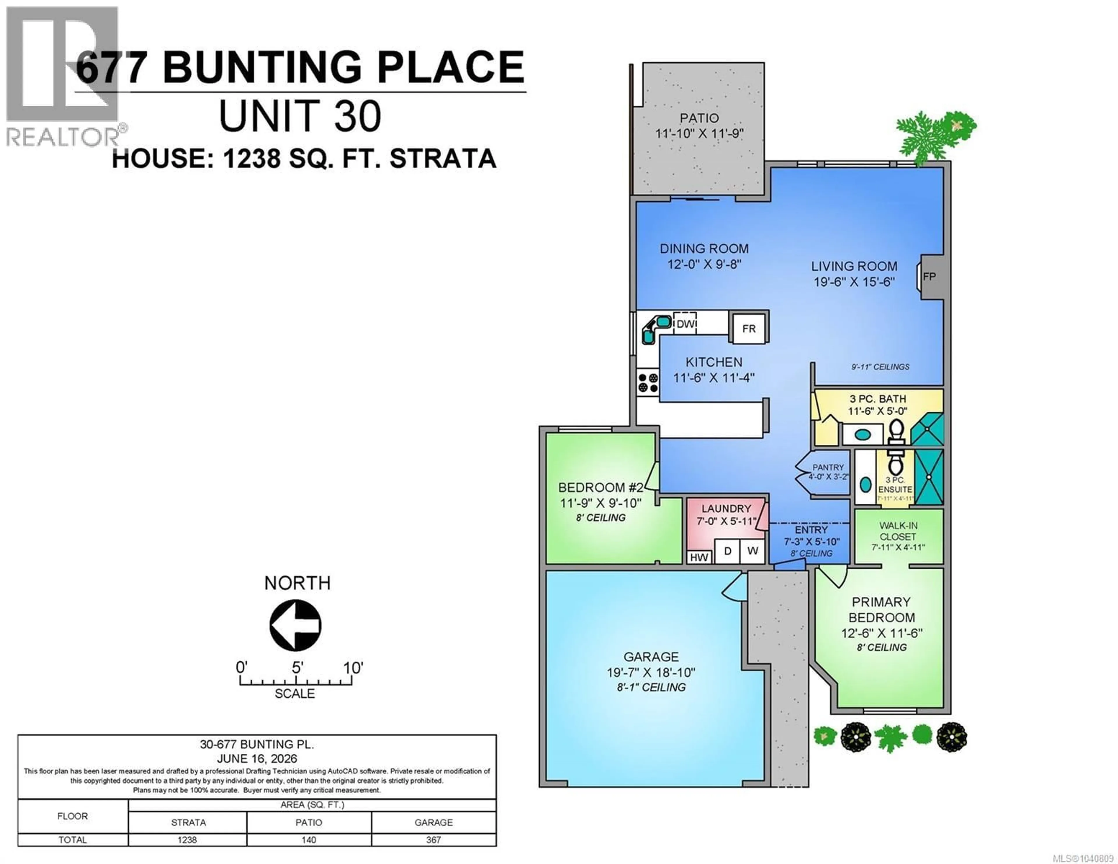 Floor plan for 30 - 677 BUNTING PLACE, Comox British Columbia V9M3S1