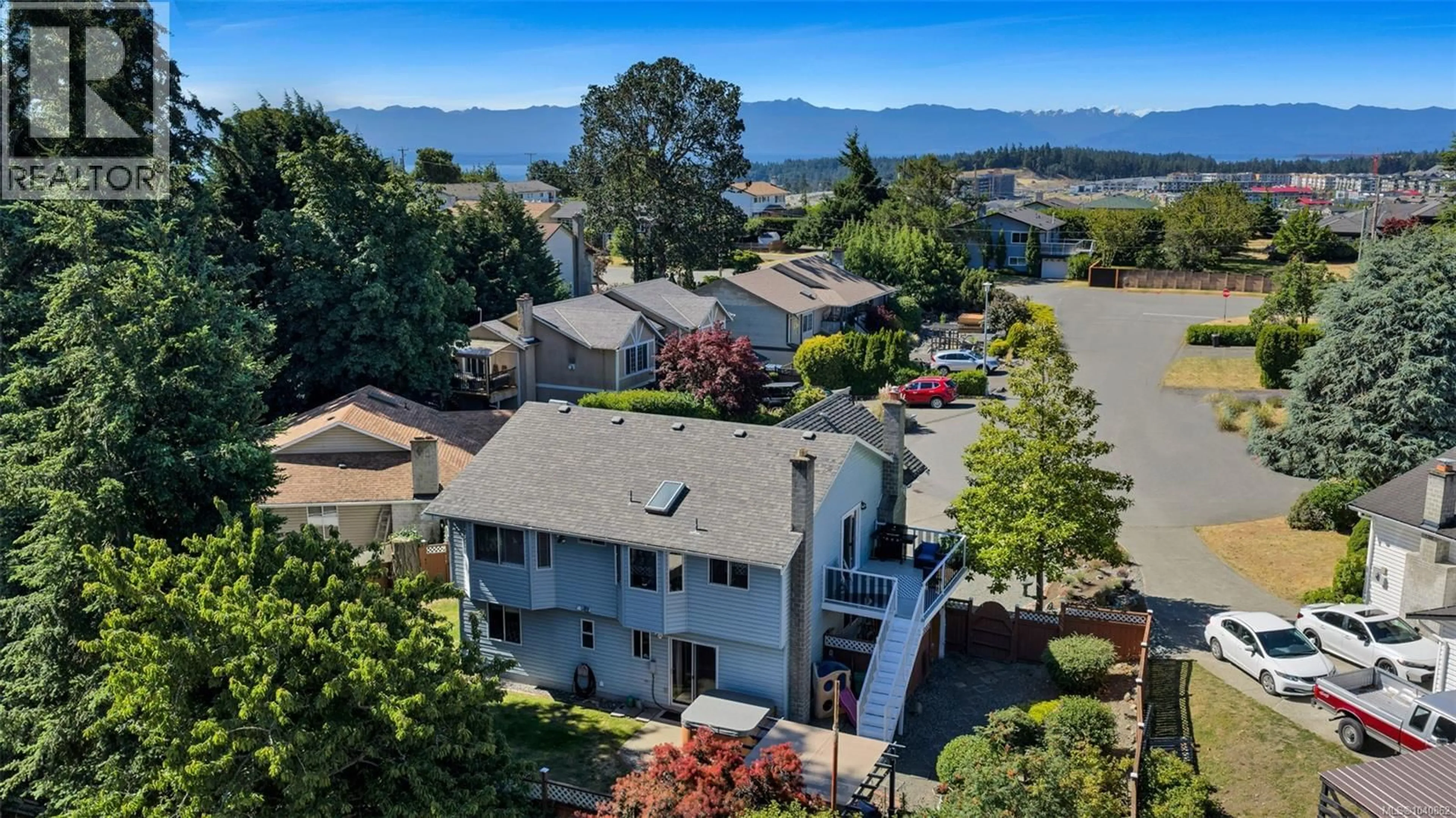 A pic from outside/outdoor area/front of a property/back of a property/a pic from drone, water/lake/river/ocean view for 3371 BILLHIRST PLACE, Colwood British Columbia V9C3S6