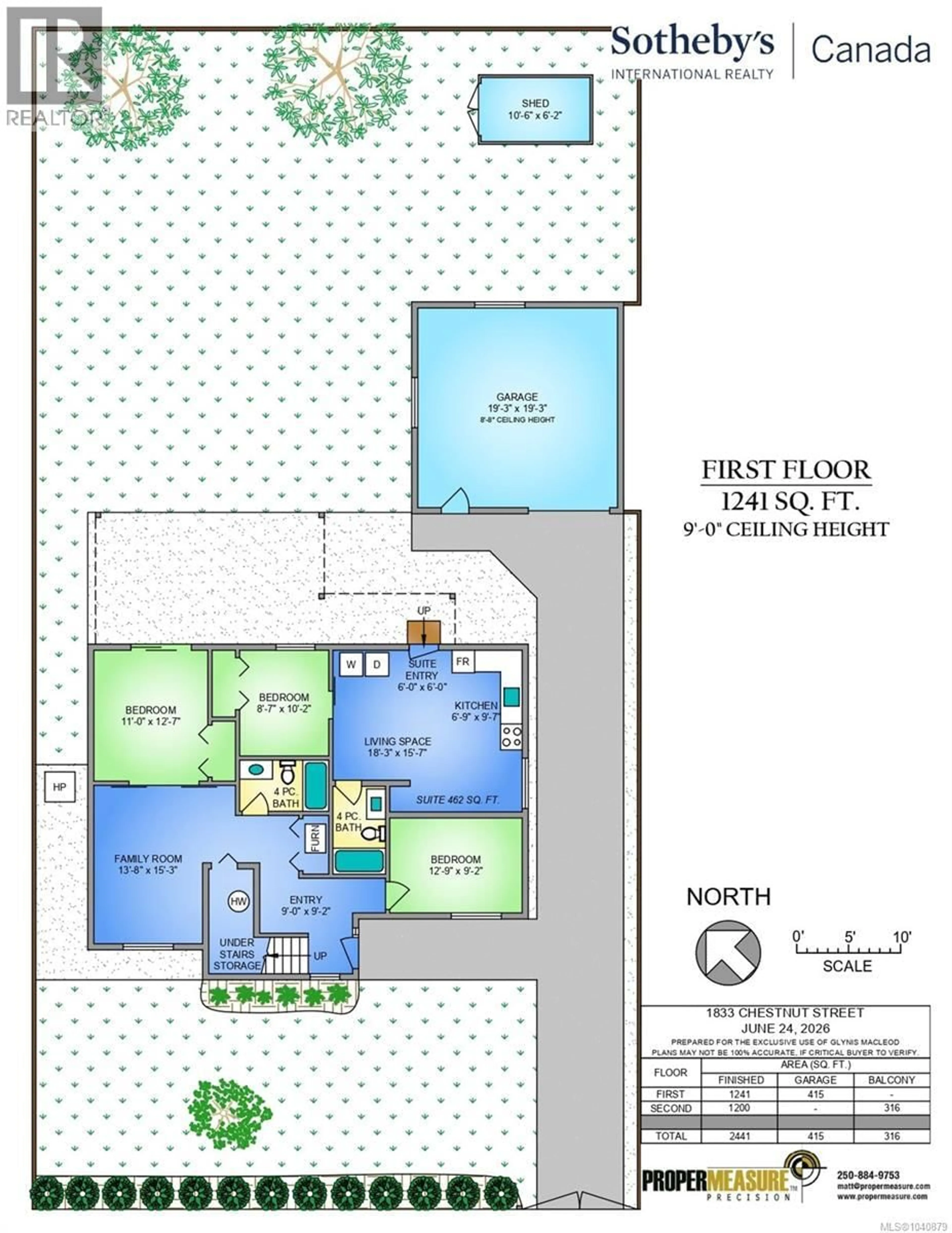 Floor plan for 1833 CHESTNUT STREET, Victoria British Columbia V8R4N6