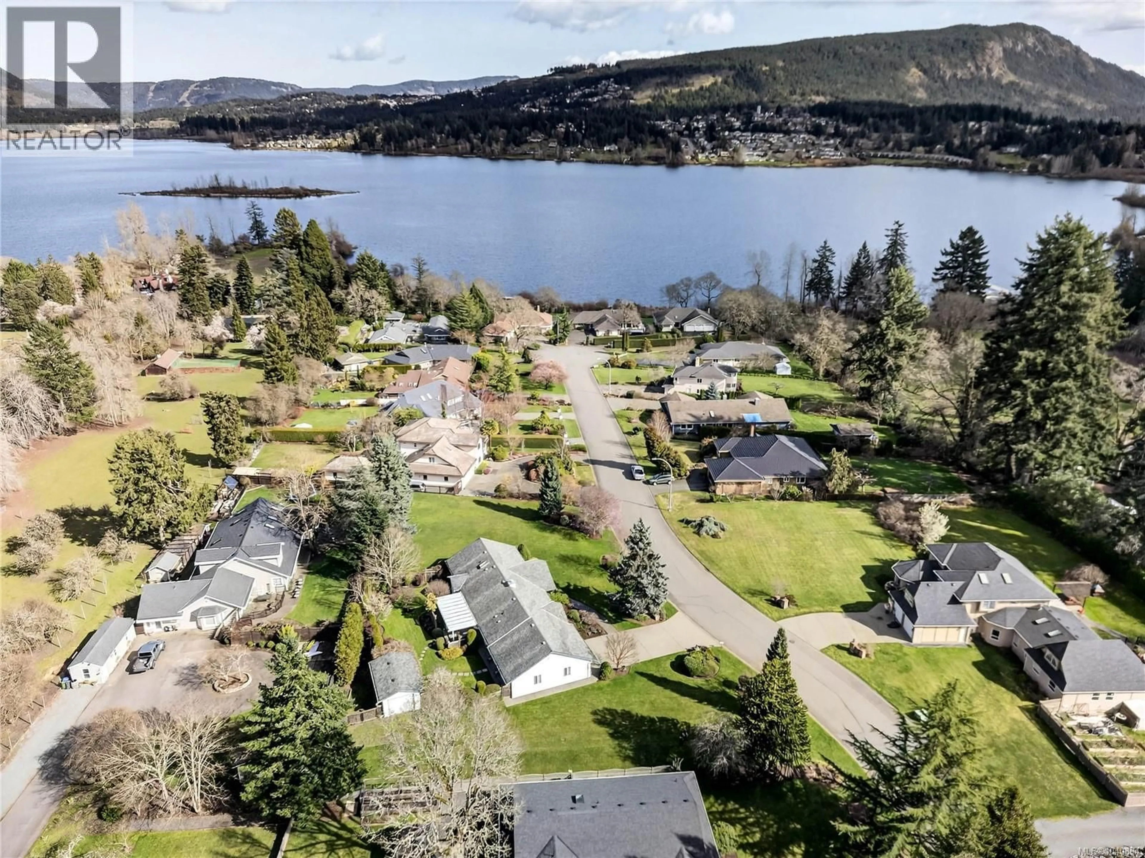 A pic from outside/outdoor area/front of a property/back of a property/a pic from drone, water/lake/river/ocean view for 2257 TARN PLACE, Duncan British Columbia V9L5E7
