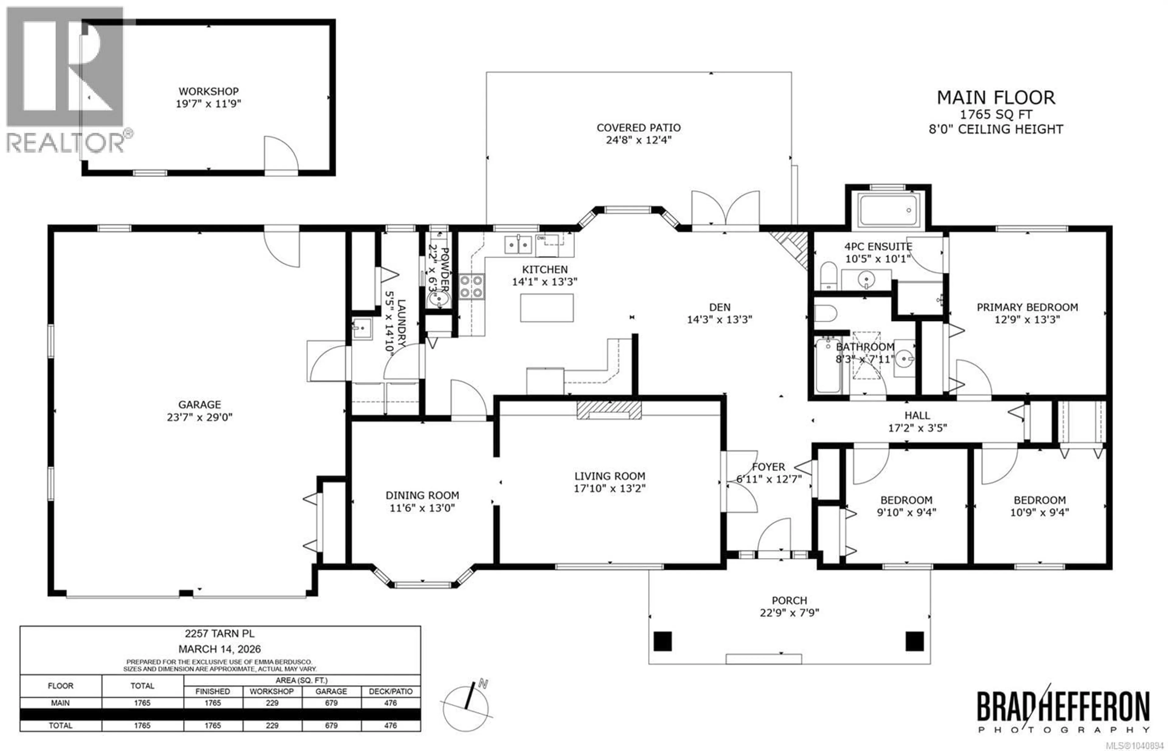 Floor plan for 2257 TARN PLACE, Duncan British Columbia V9L5E7