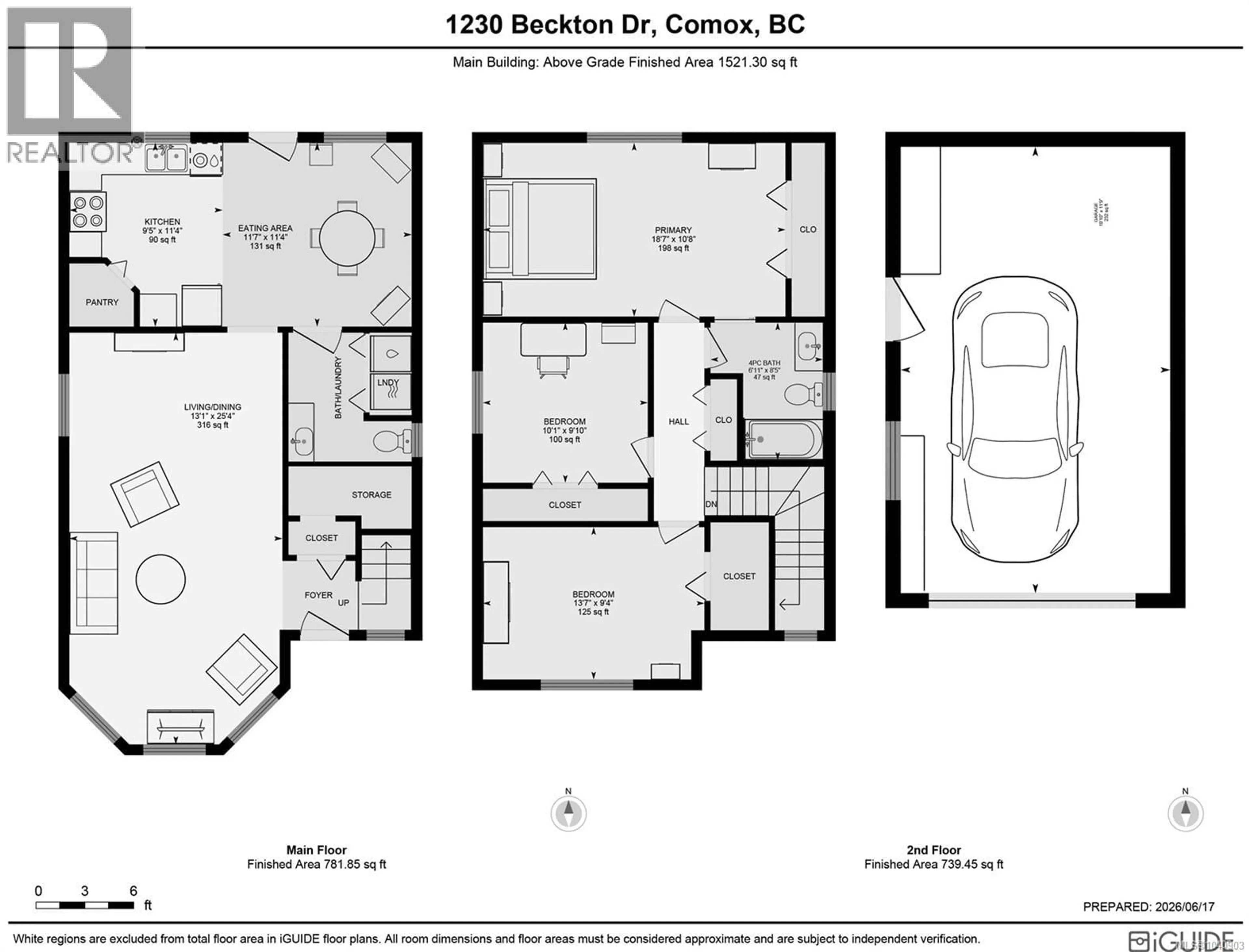 Floor plan for 1230 BECKTON DRIVE, Comox British Columbia V9M3R2