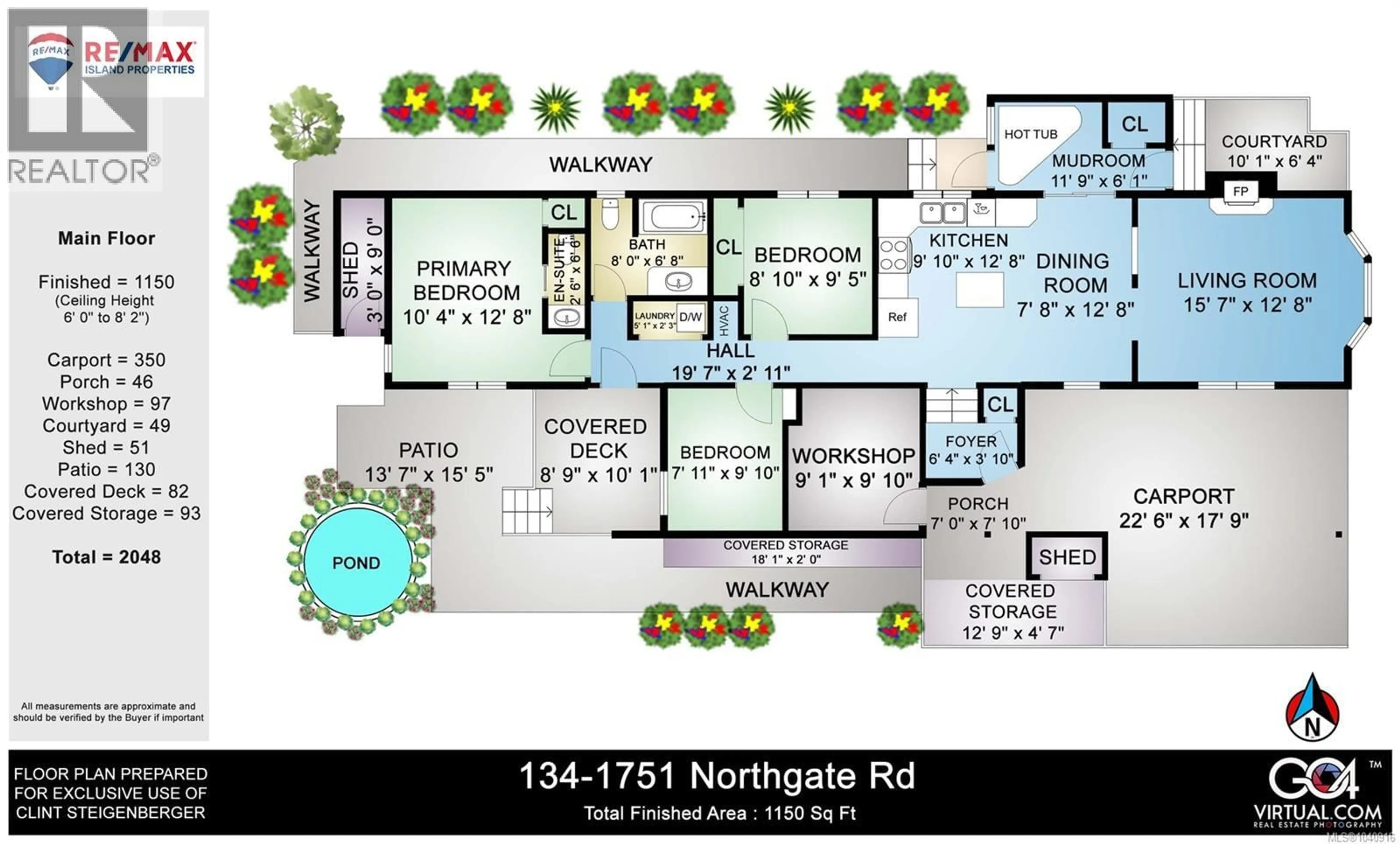 Floor plan for 134 - 1751 NORTHGATE ROAD, Cobble Hill British Columbia V8H0A5