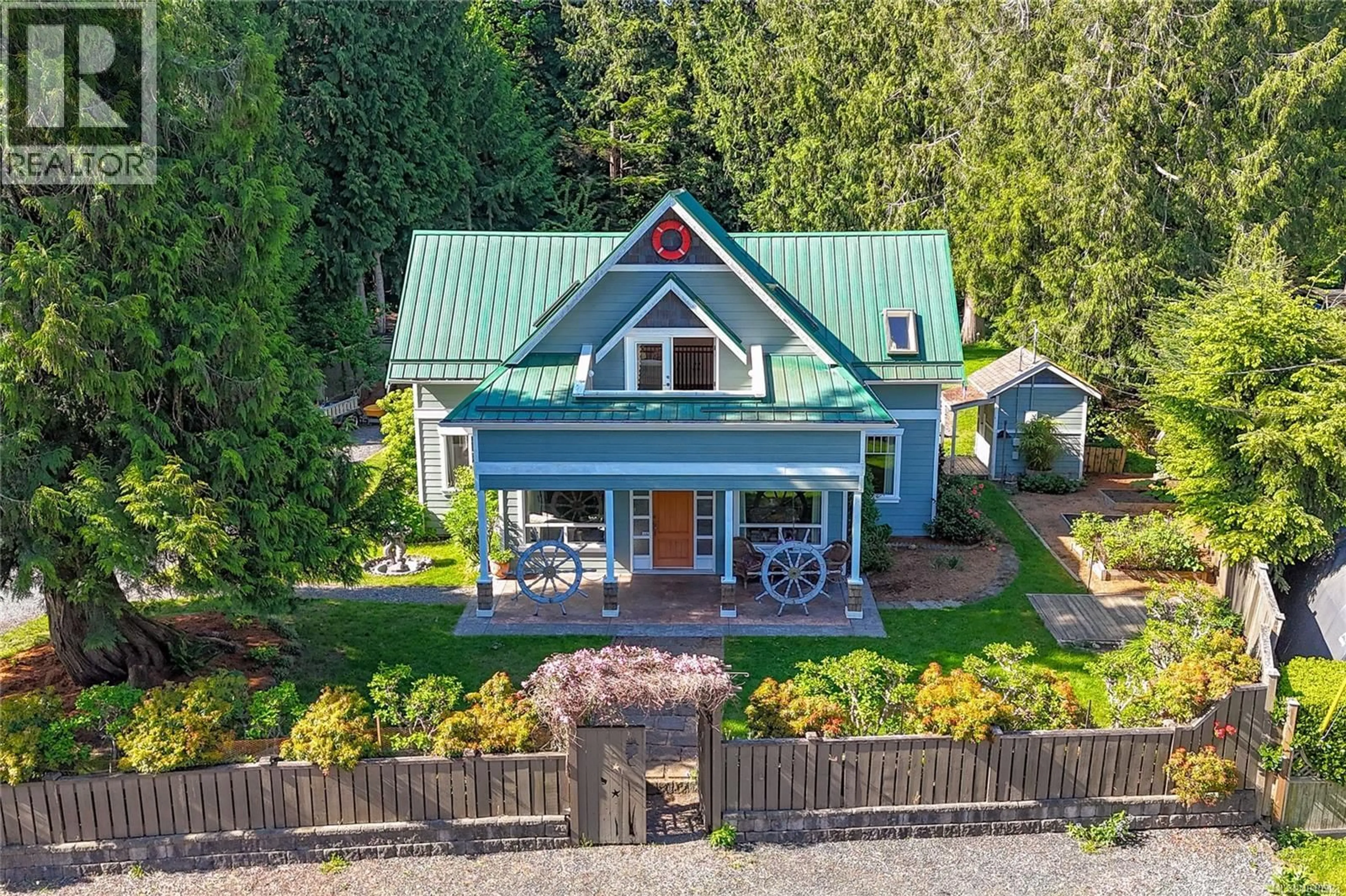 A pic from outside/outdoor area/front of a property/back of a property/a pic from drone, unknown for 3930 BOVANIS ROAD, Bowser British Columbia V0R1G0