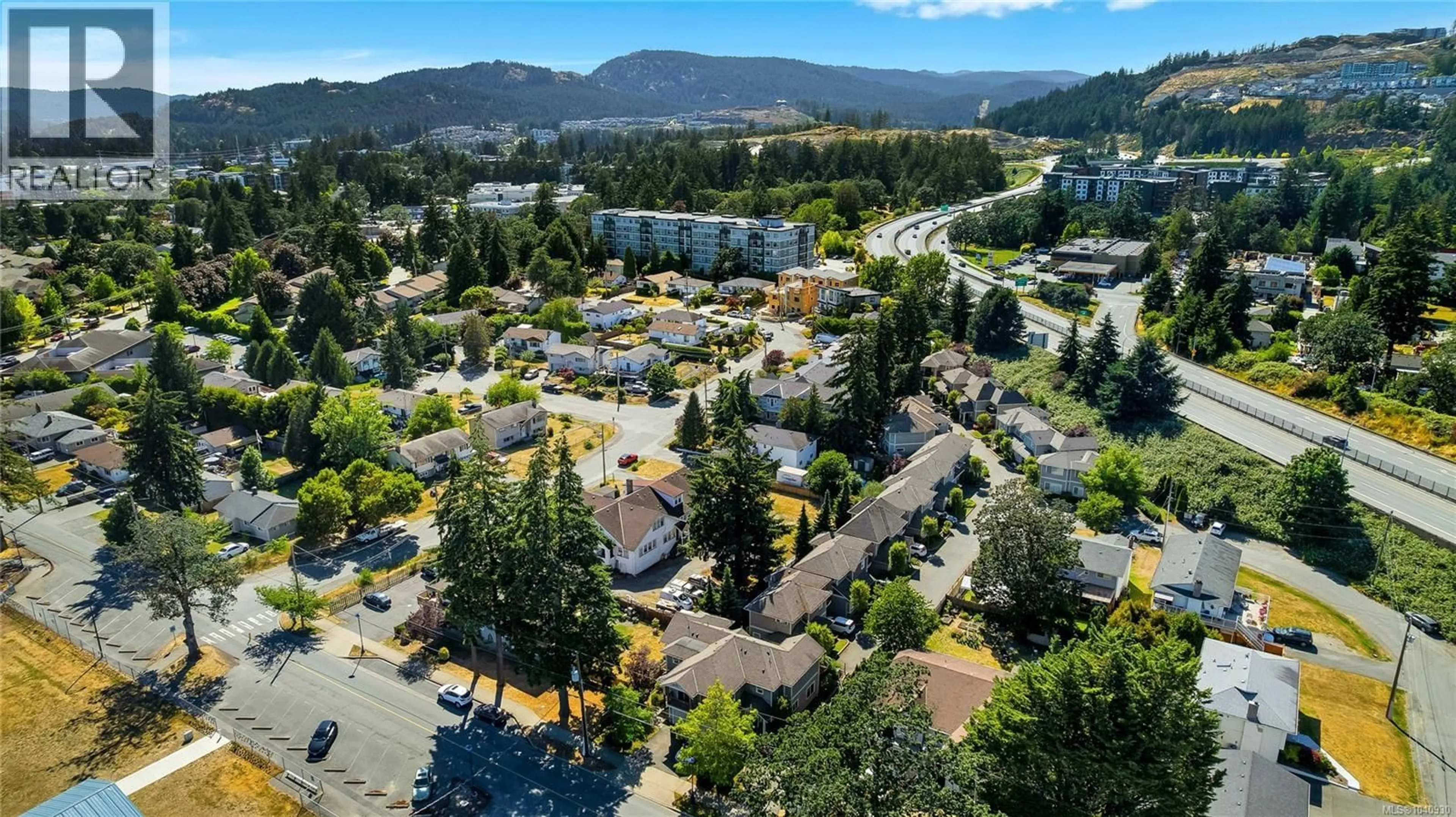 A pic from outside/outdoor area/front of a property/back of a property/a pic from drone, mountain view for 100 - 2744 MATSON ROAD, Langford British Columbia V9B6W1