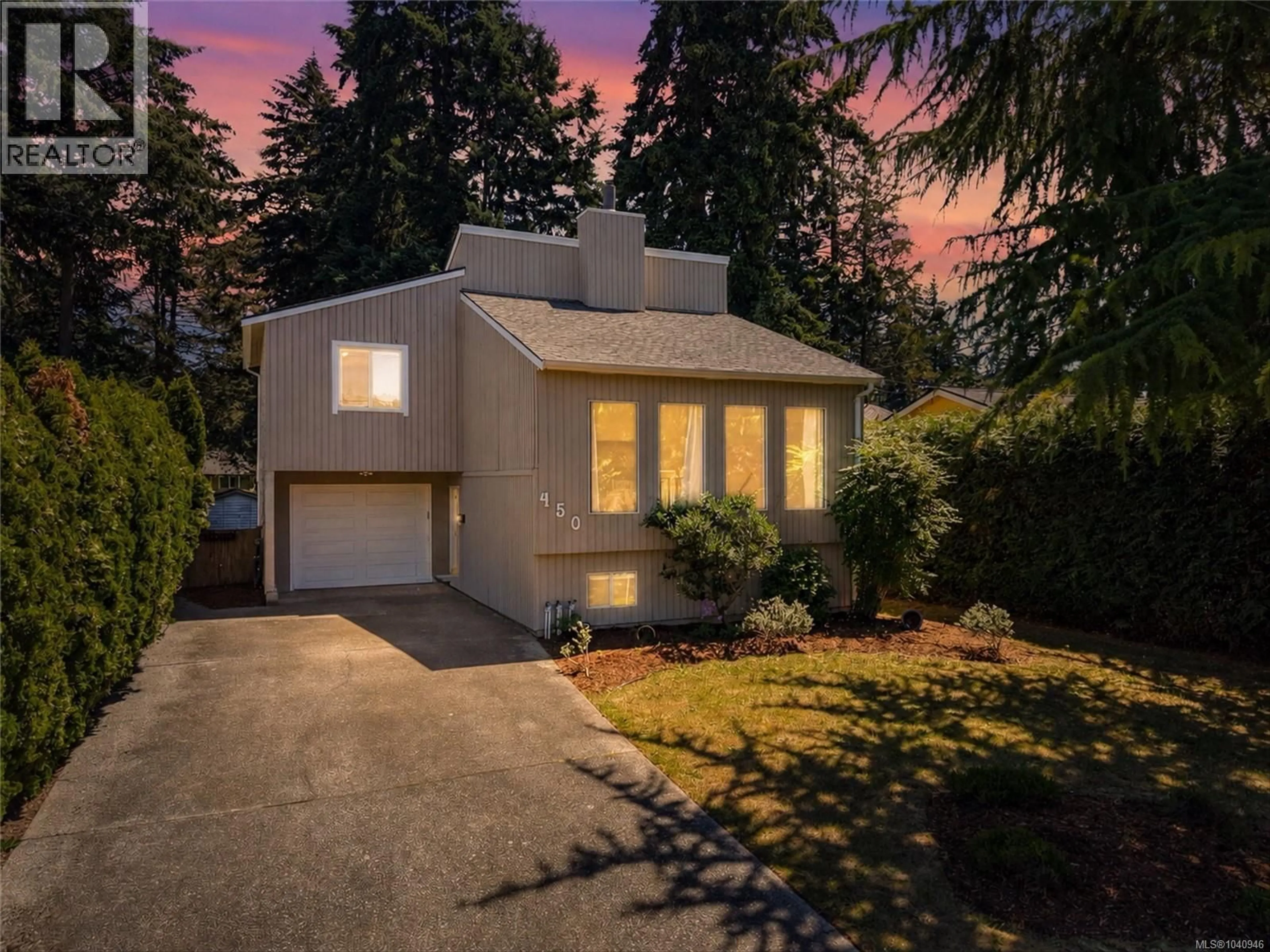 Home with vinyl exterior material, street for 450 TERRAHUE ROAD, Colwood British Columbia V9C2B5