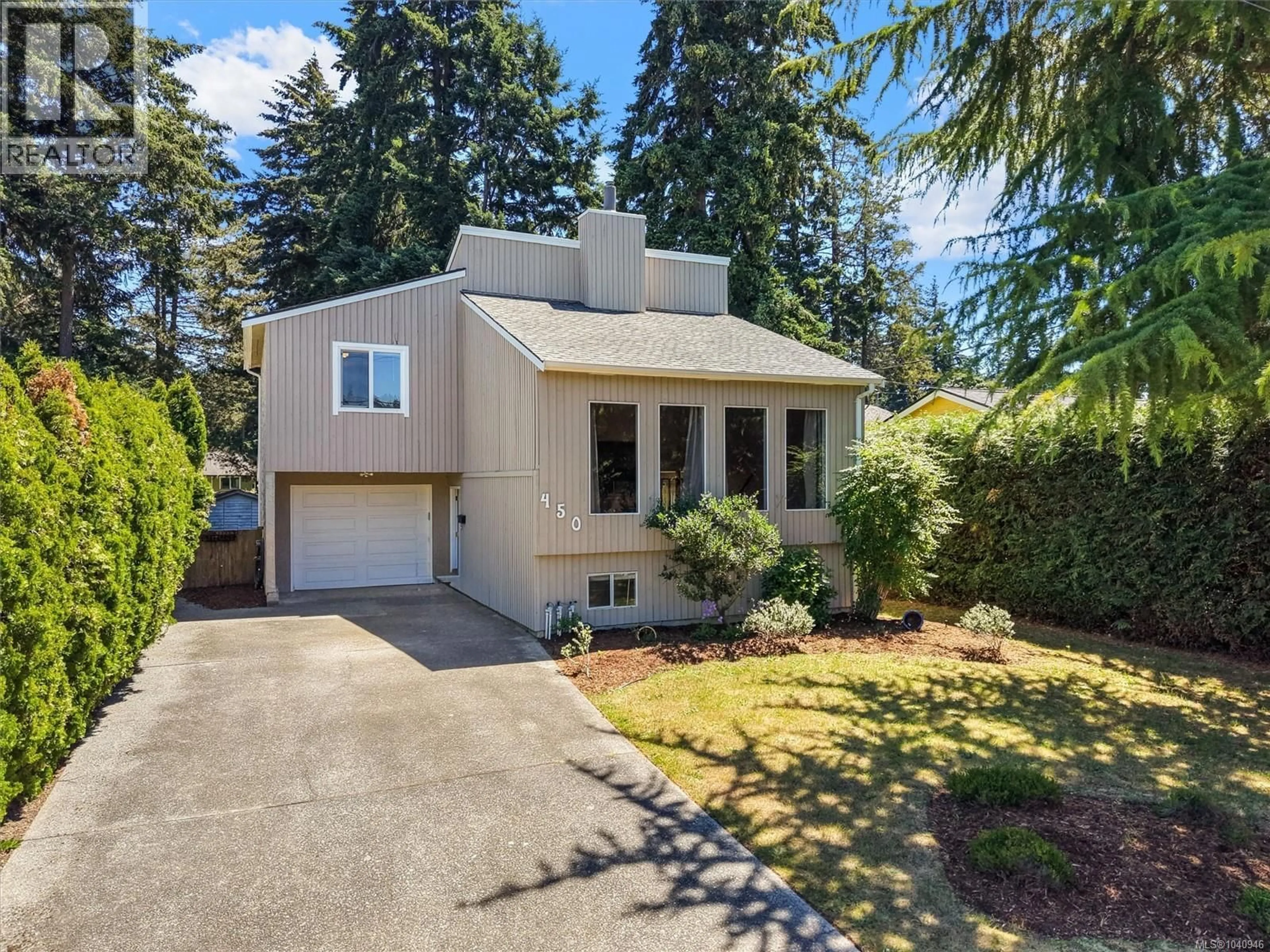 Home with vinyl exterior material, street for 450 TERRAHUE ROAD, Colwood British Columbia V9C2B5
