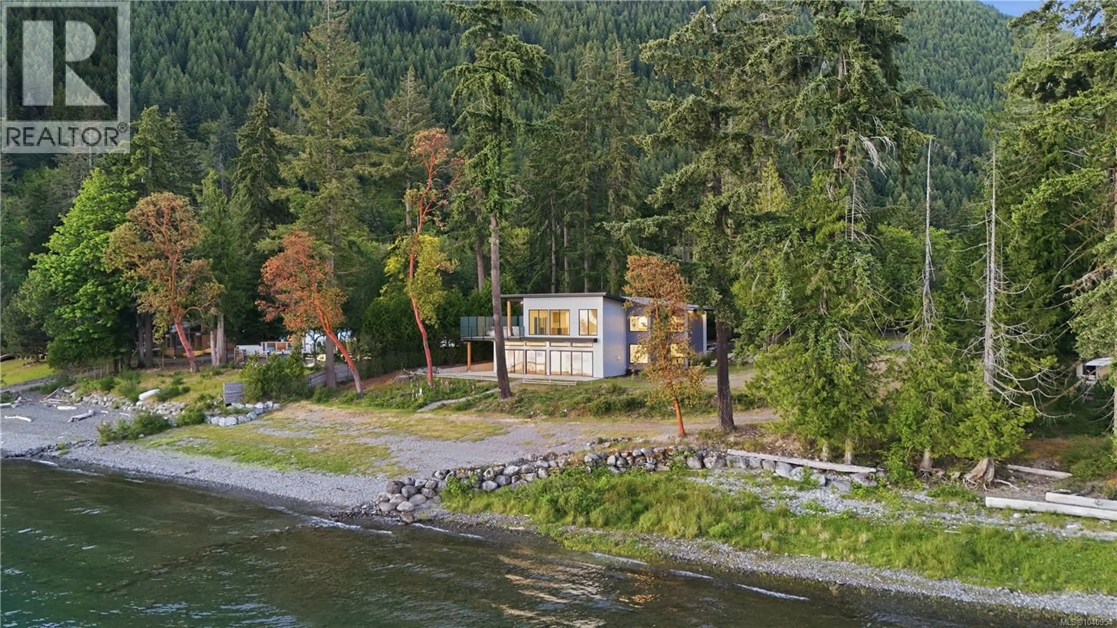 A pic from outside/outdoor area/front of a property/back of a property/a pic from drone, water/lake/river/ocean view for 8394 SA-SEEN-OS ROAD, Youbou British Columbia V0R3E1