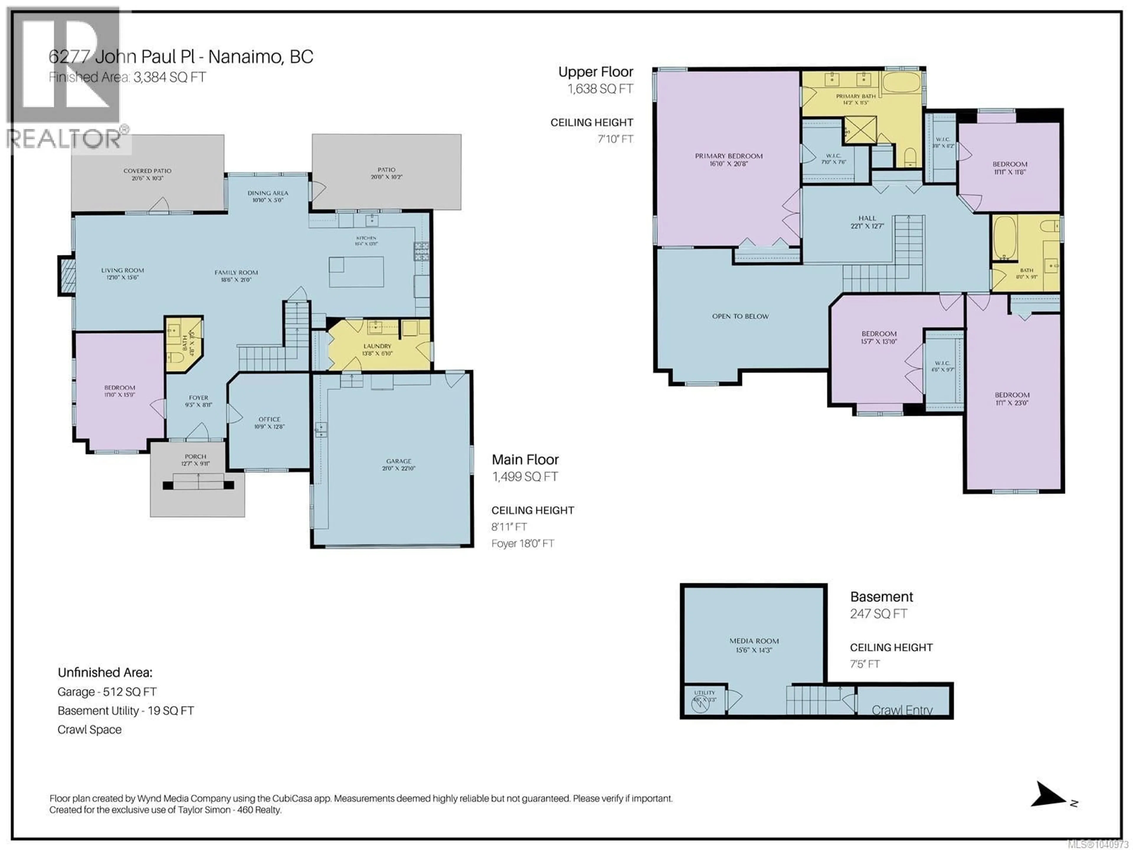 Floor plan for 6277 JOHN PAUL PLACE, Nanaimo British Columbia V9V1S2