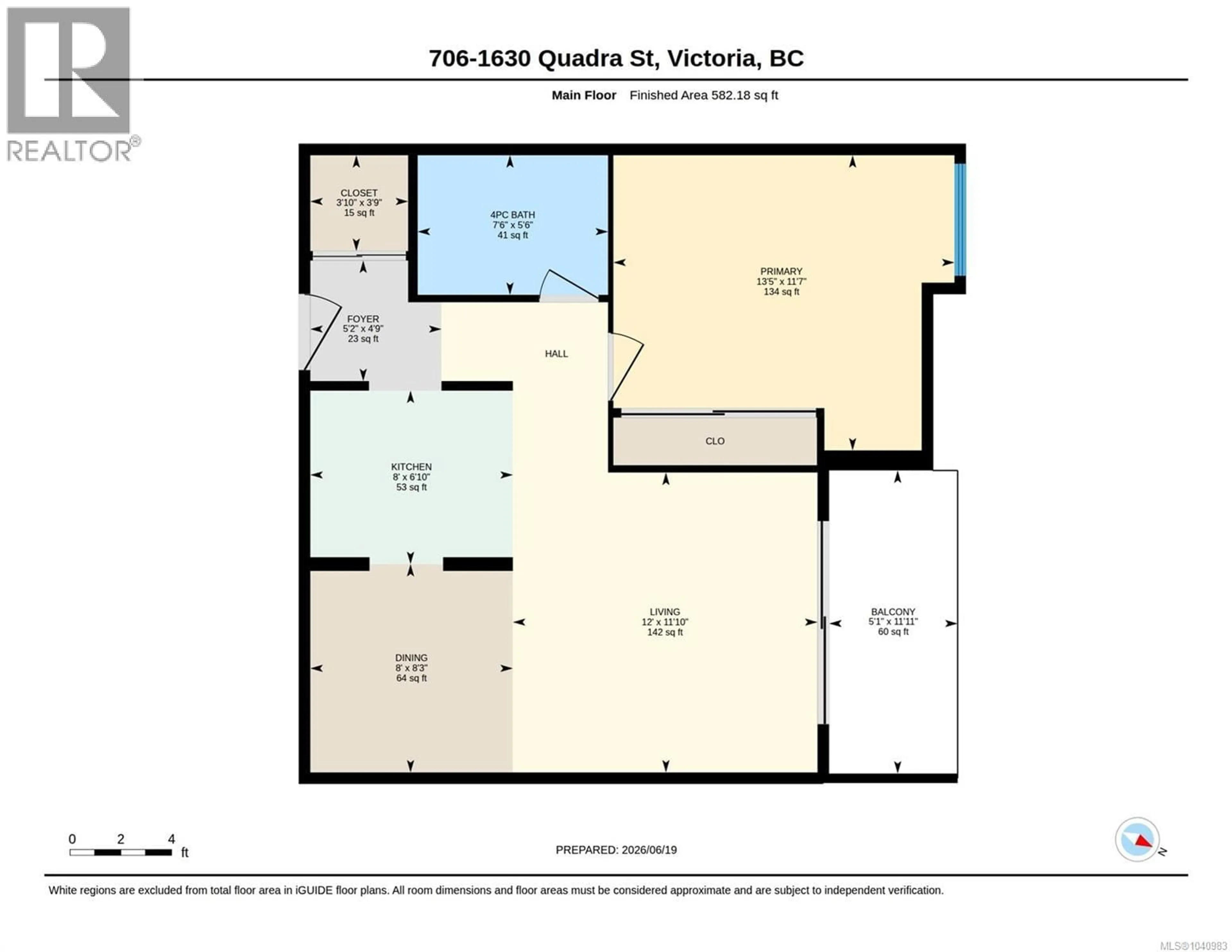 Floor plan for 706 - 1630 QUADRA STREET, Victoria British Columbia V8W3J5