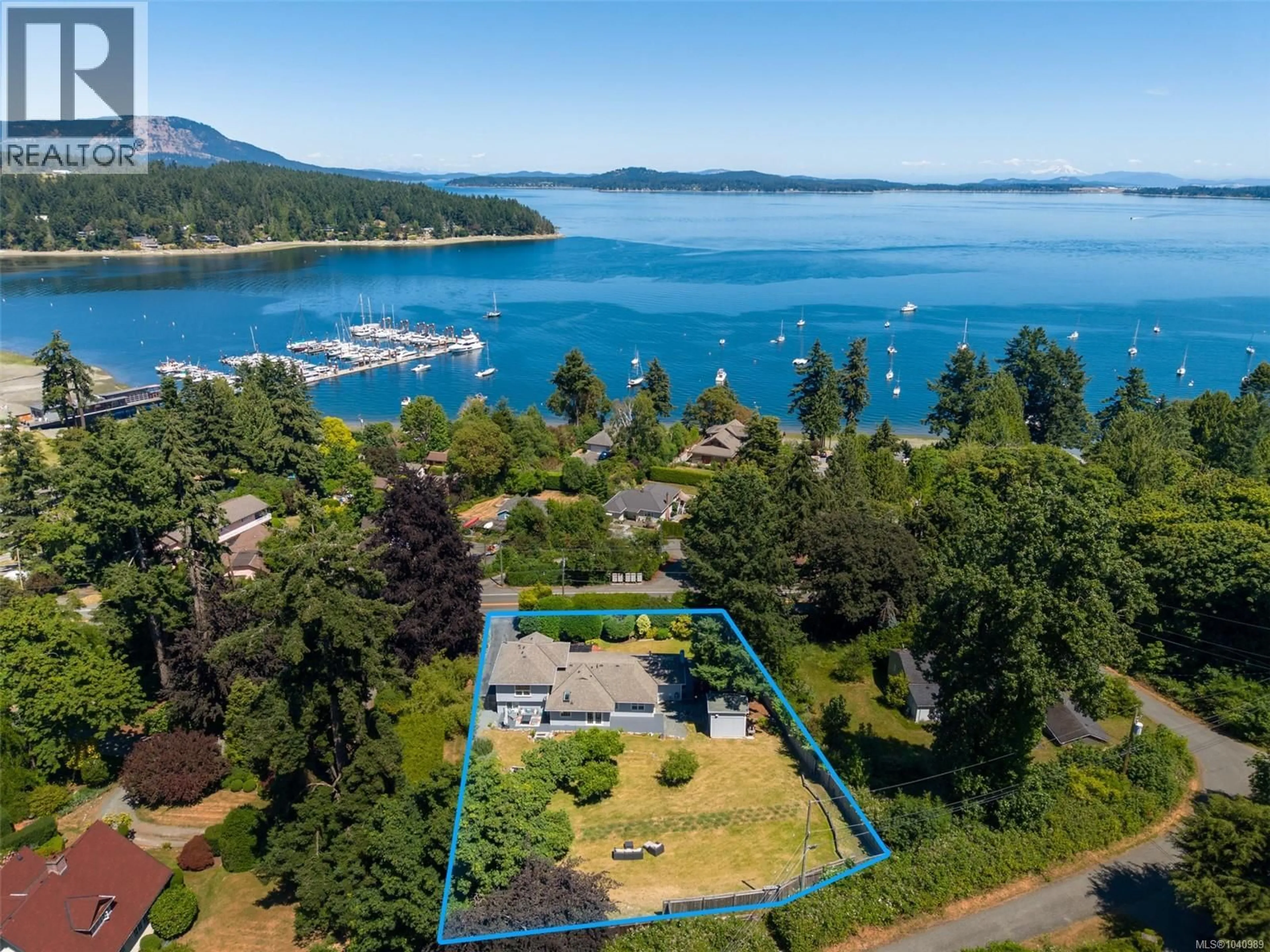 A pic from outside/outdoor area/front of a property/back of a property/a pic from drone, water/lake/river/ocean view for 2618 MILL BAY ROAD, Mill Bay British Columbia V8H1C9