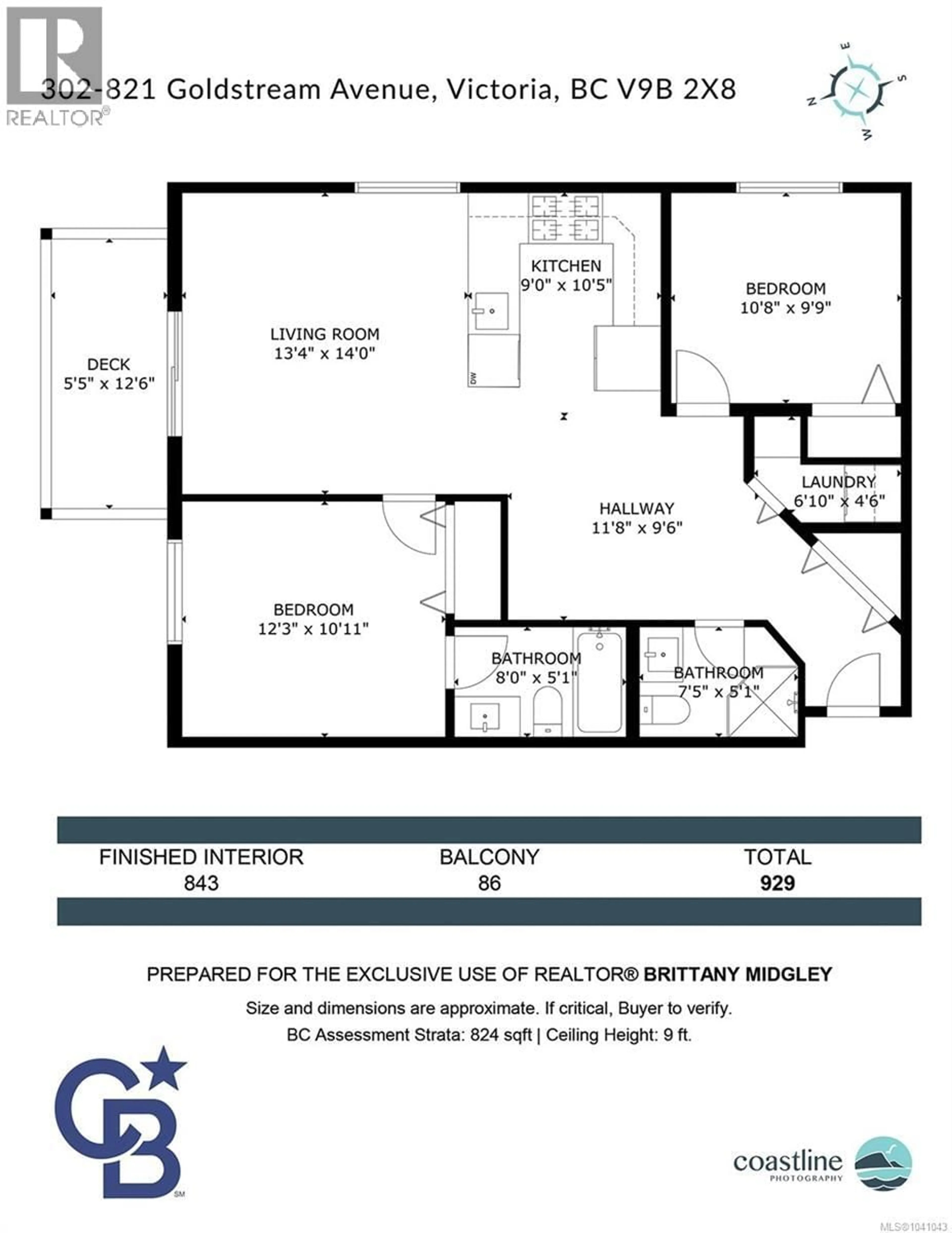 Floor plan for 302 - 821 GOLDSTREAM AVENUE, Langford British Columbia V9B2X8