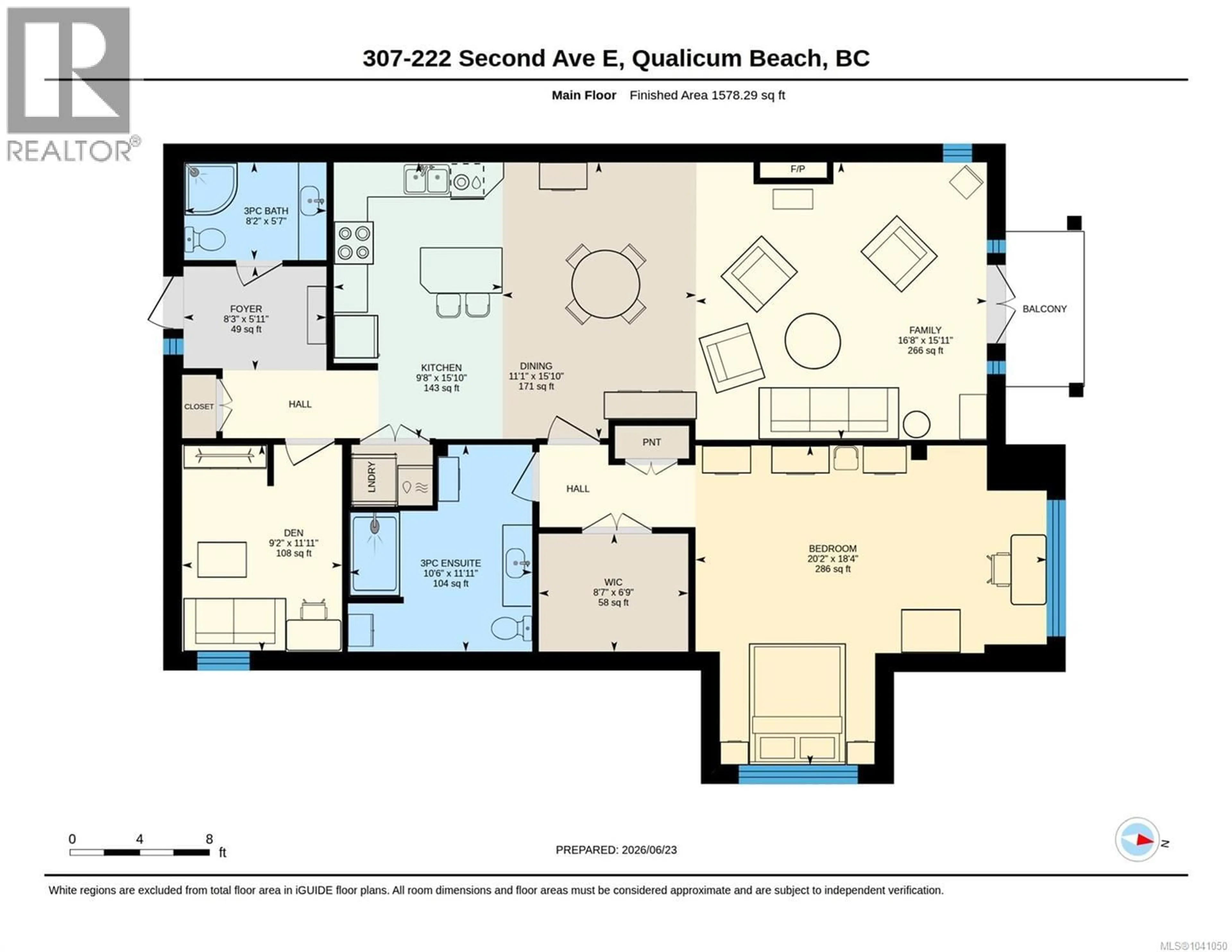 Floor plan for 302 - 222 SECOND AVENUE WEST, Qualicum Beach British Columbia V9K0A4