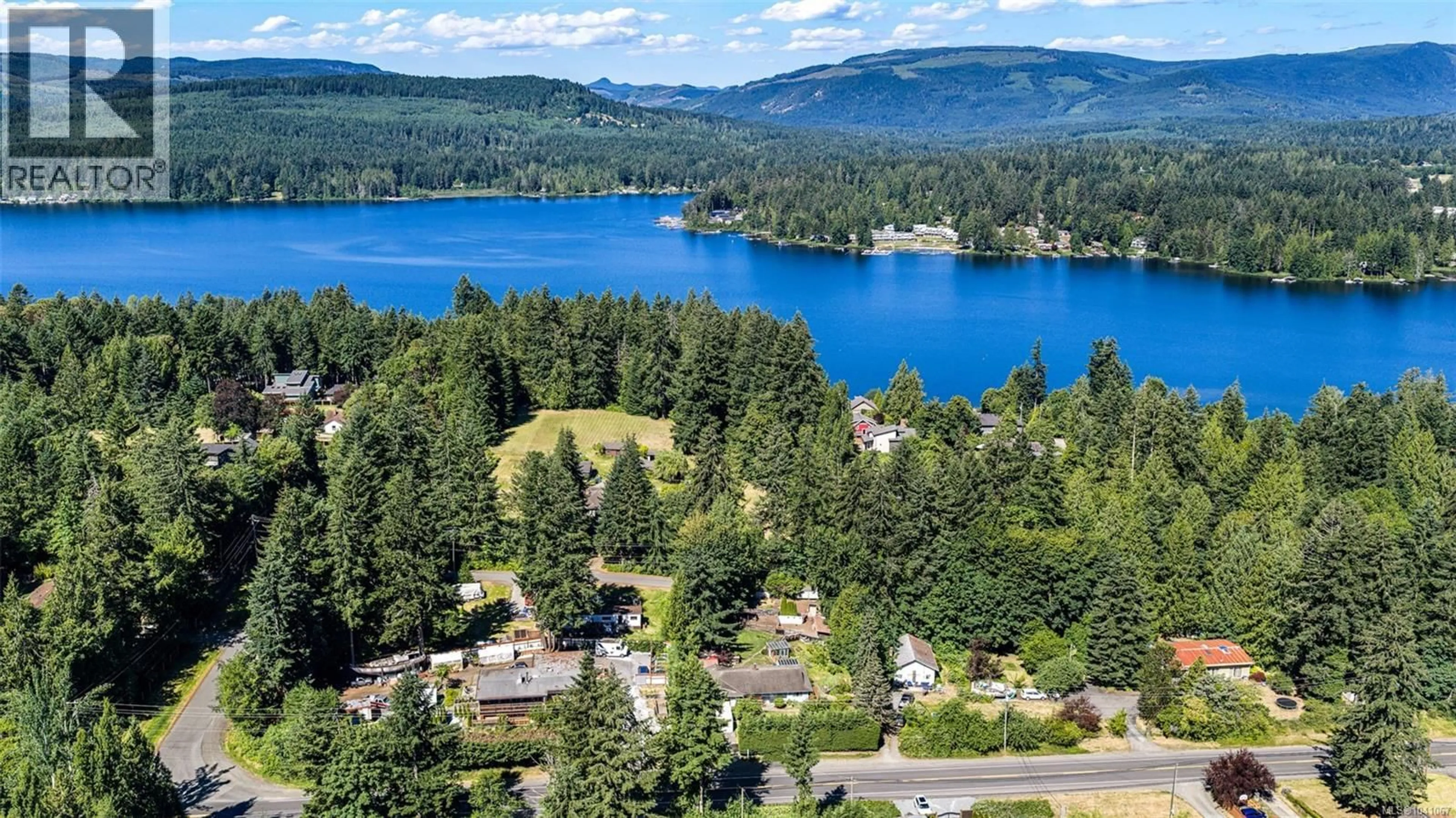 A pic from outside/outdoor area/front of a property/back of a property/a pic from drone, water/lake/river/ocean view for 2614 SHAWNIGAN LAKE ROAD EAST, Shawnigan Lake British Columbia V0R2W0