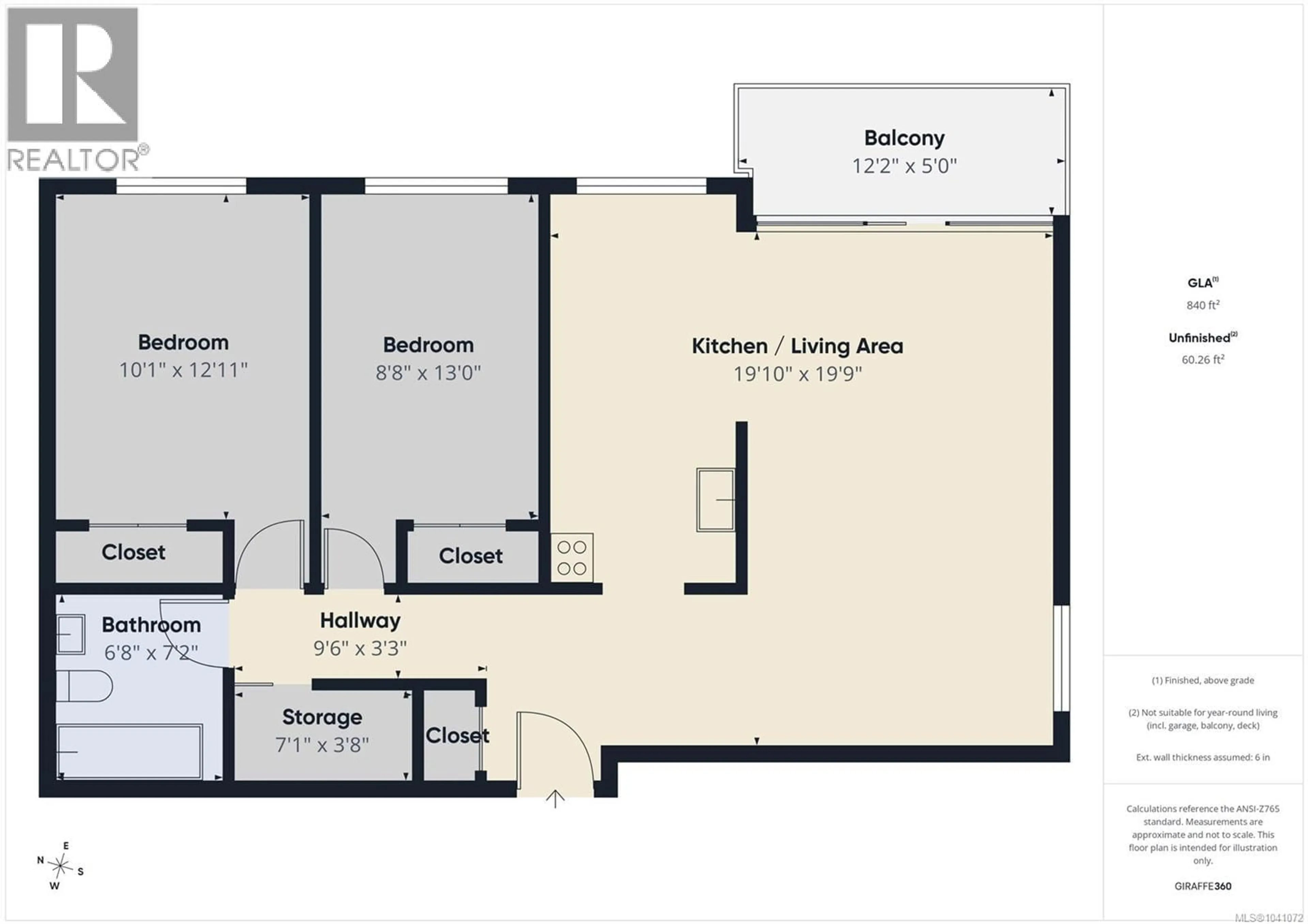 Floor plan for 1308 - 1097 BOWEN ROAD, Nanaimo British Columbia V9R2A4