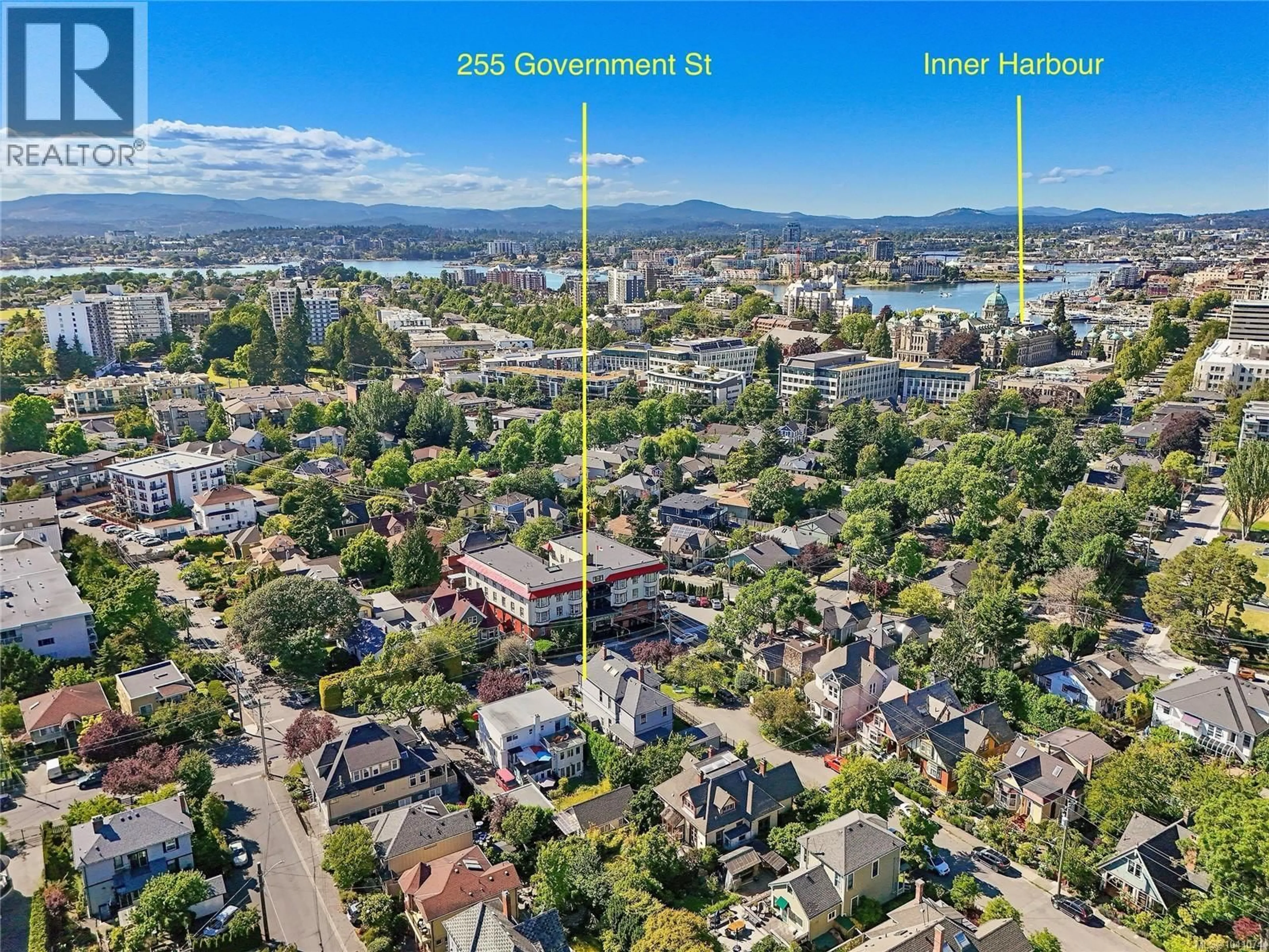 A pic from outside/outdoor area/front of a property/back of a property/a pic from drone, unknown for 255 GOVERNMENT STREET, Victoria British Columbia V8Y2A1