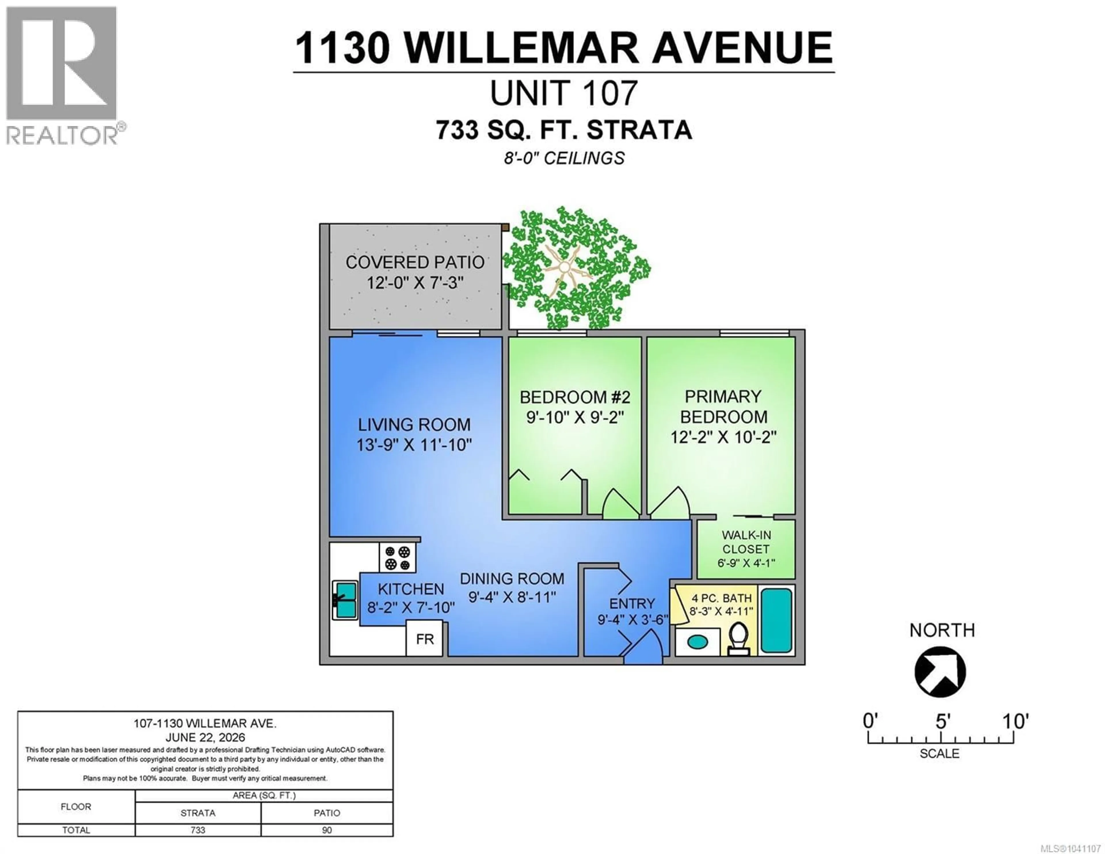 Floor plan for 107 - 1130 WILLEMAR AVENUE, Courtenay British Columbia V9N3L9