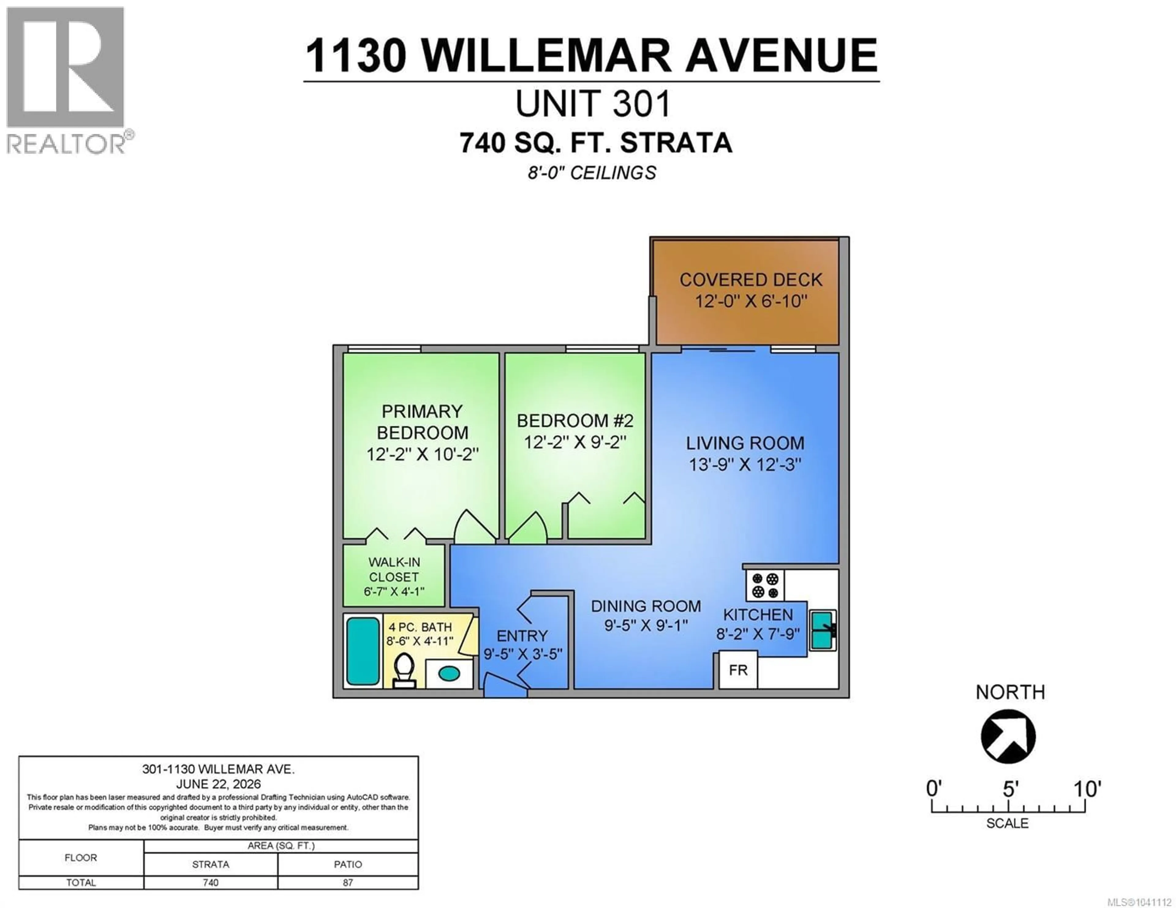 Floor plan for 301 - 1130 WILLEMAR AVENUE, Courtenay British Columbia V9N3L9