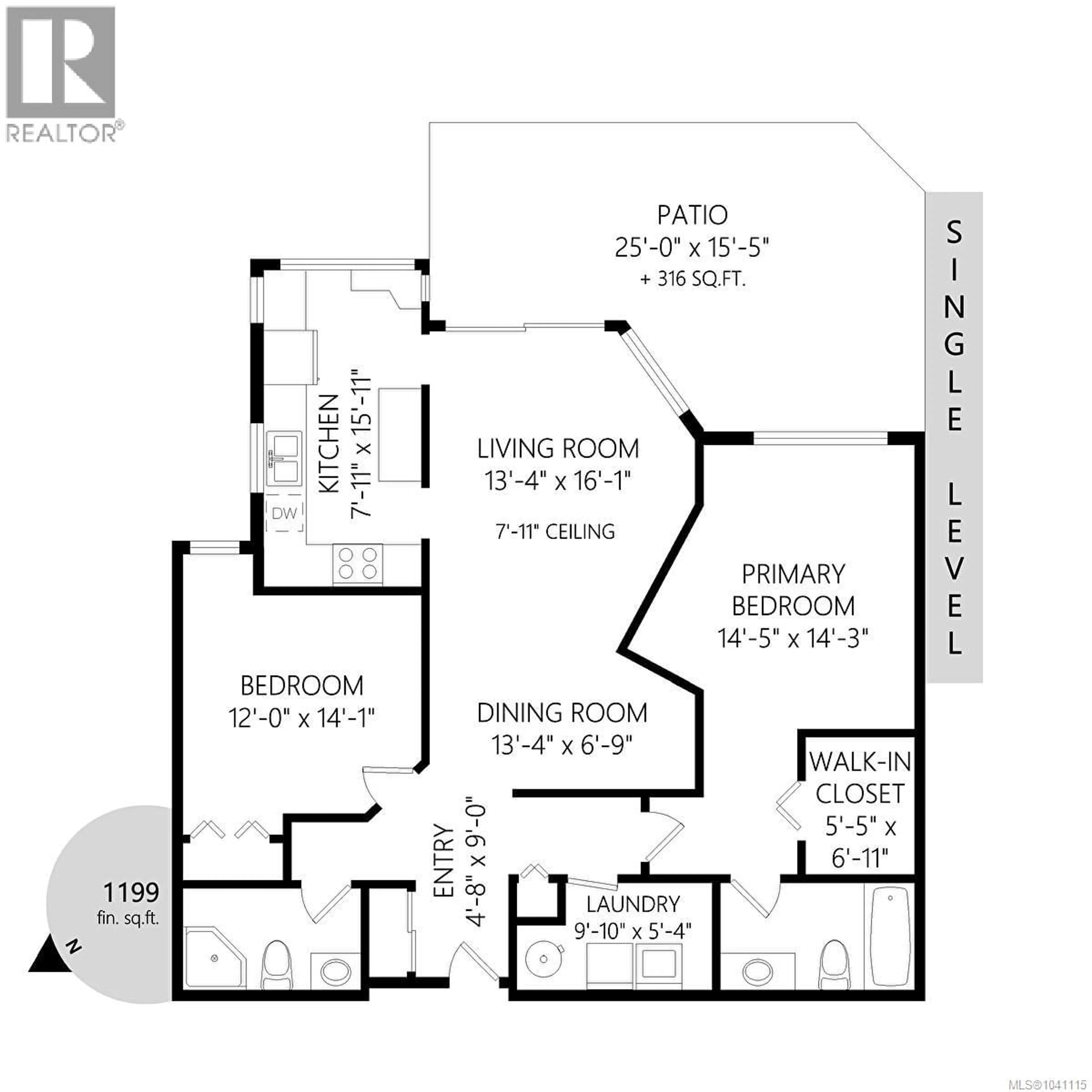Floor plan for 1168 - 2600 FERGUSON ROAD, Central Saanich British Columbia V8M2C1