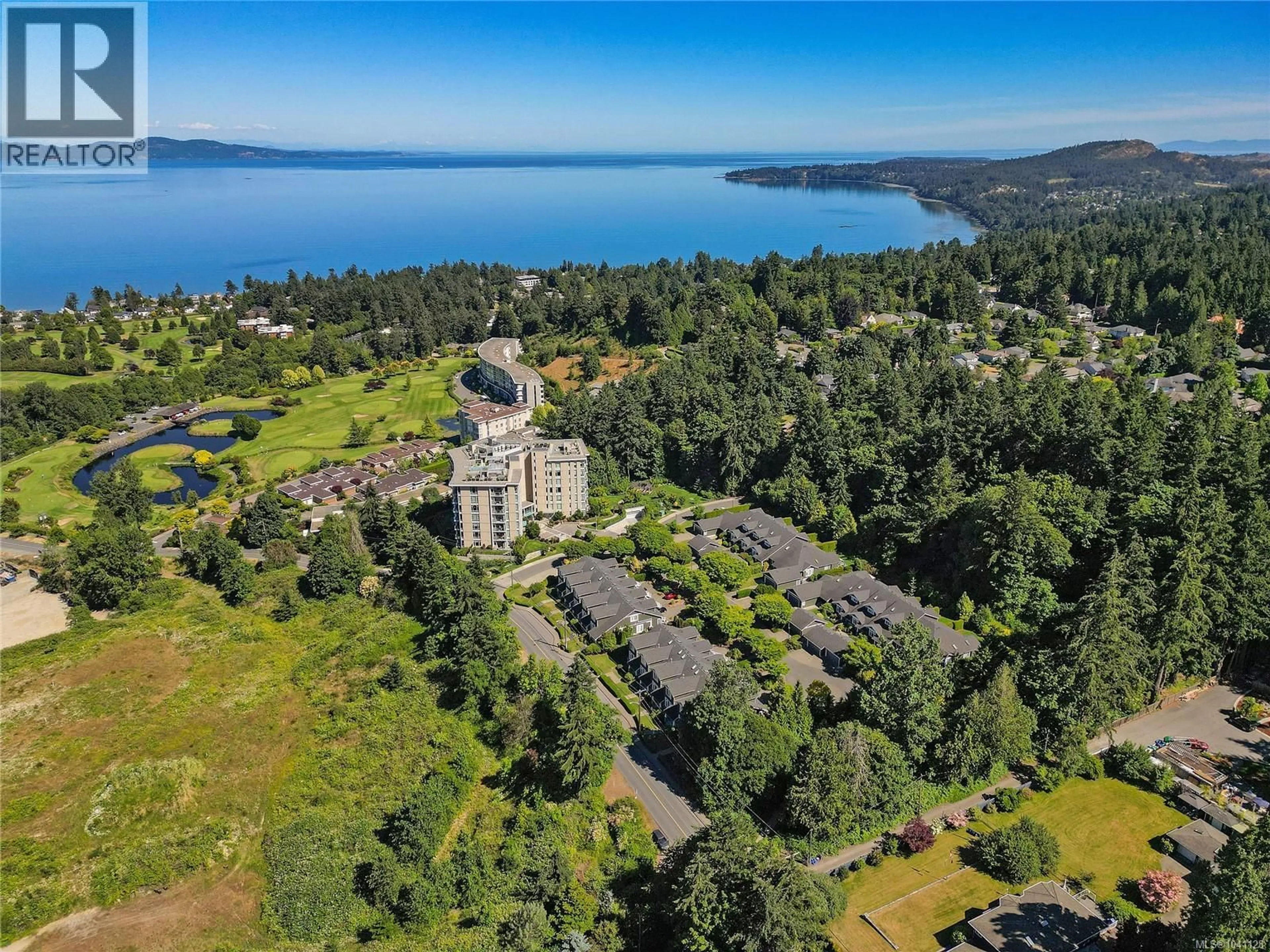 A pic from outside/outdoor area/front of a property/back of a property/a pic from drone, water/lake/river/ocean view for 770 HILL RISE LANE, Saanich British Columbia V8Y3K2