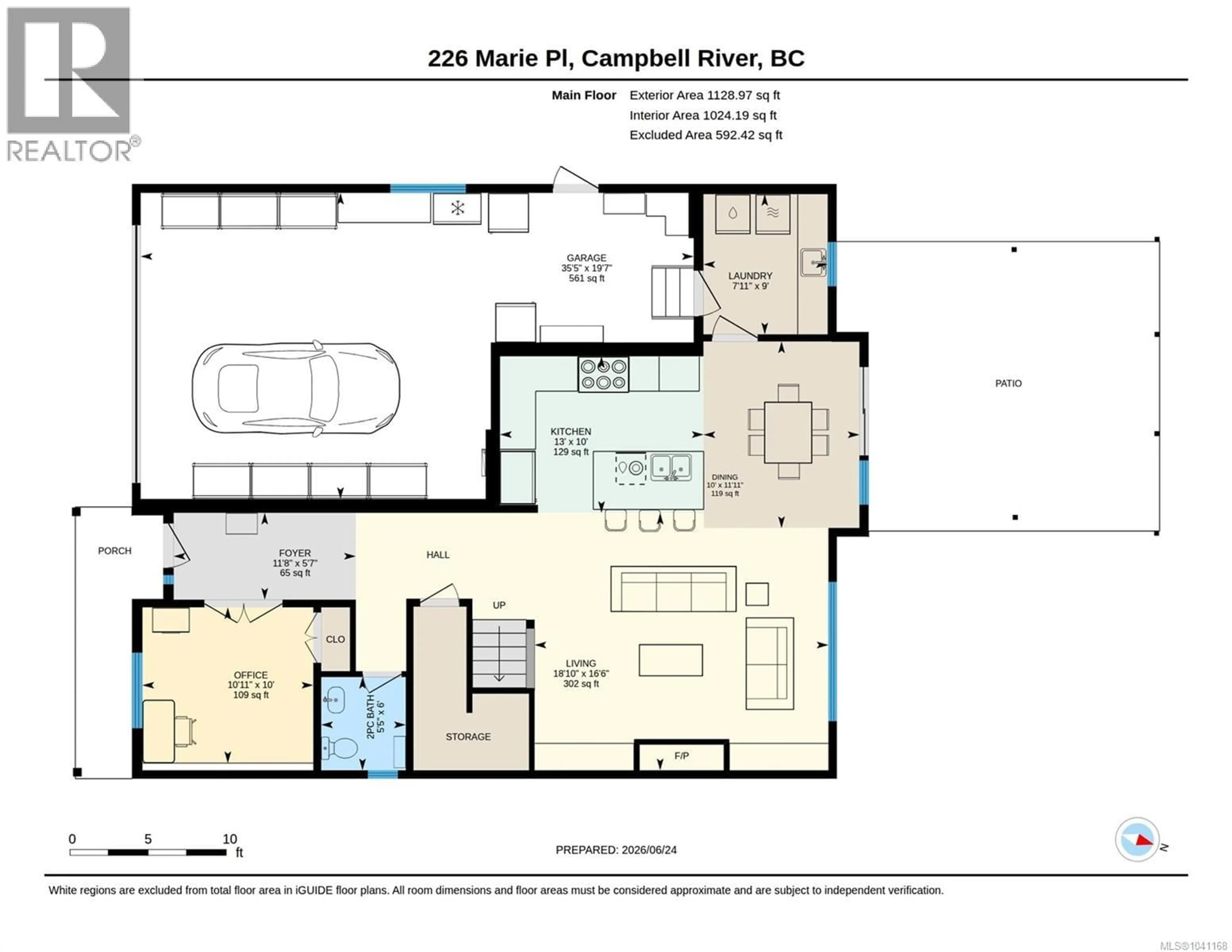 Floor plan for 226 MARIE PLACE SOUTHEAST, Campbell River British Columbia V9W8G9