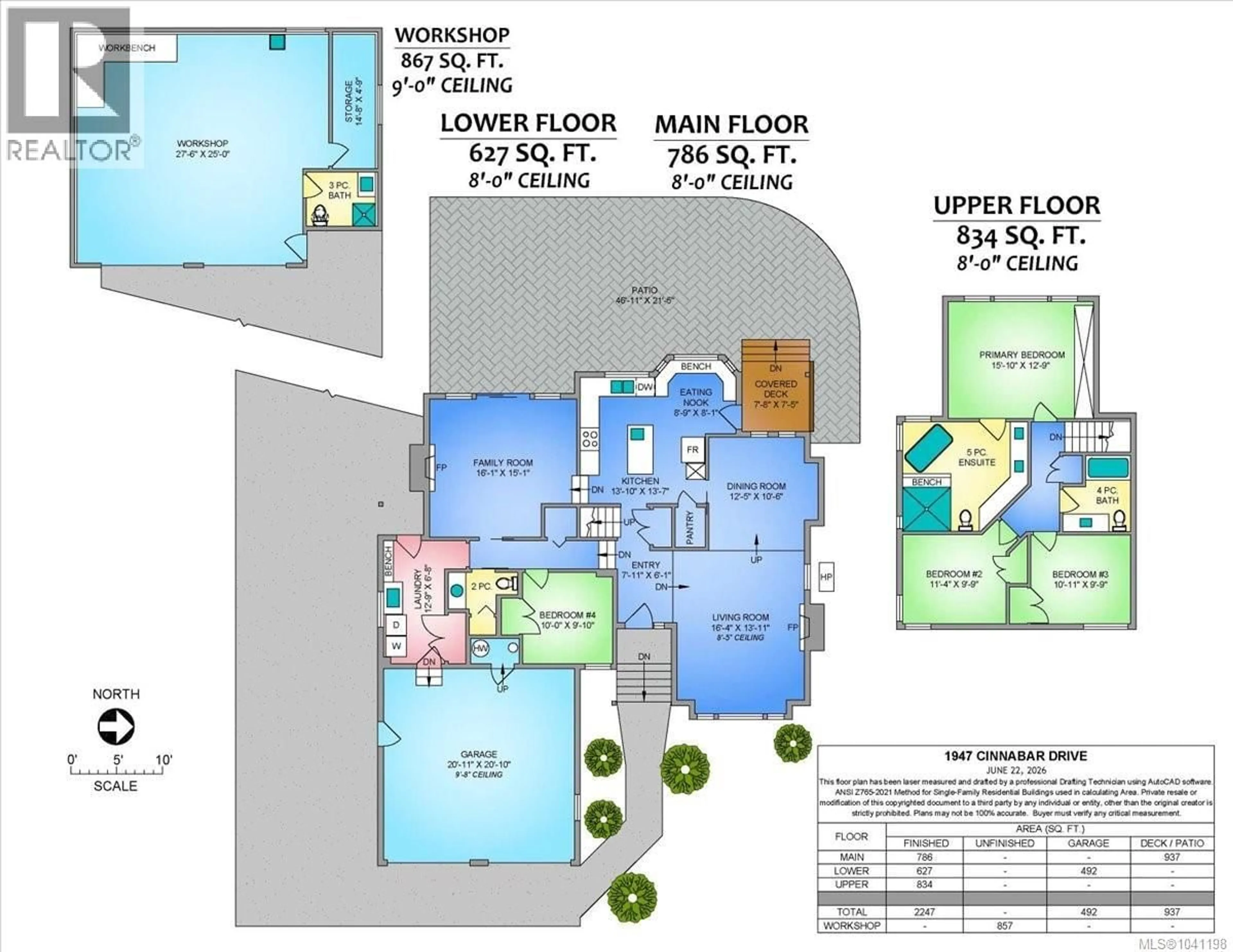 Floor plan for 1947 CINNABAR DRIVE, Nanaimo British Columbia V9X1C3