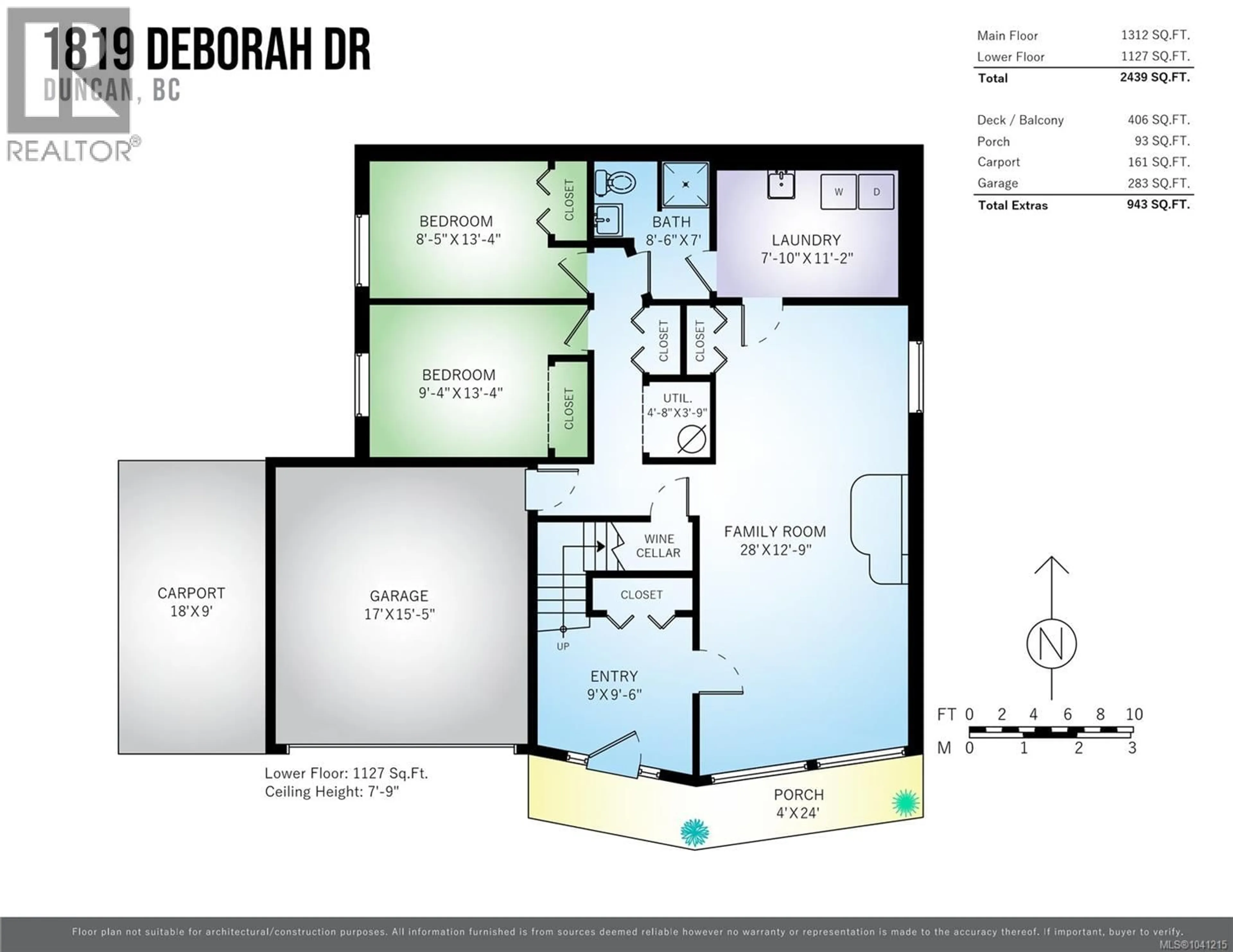 Floor plan for 1819 DEBORAH DRIVE, Duncan British Columbia V9L5A9