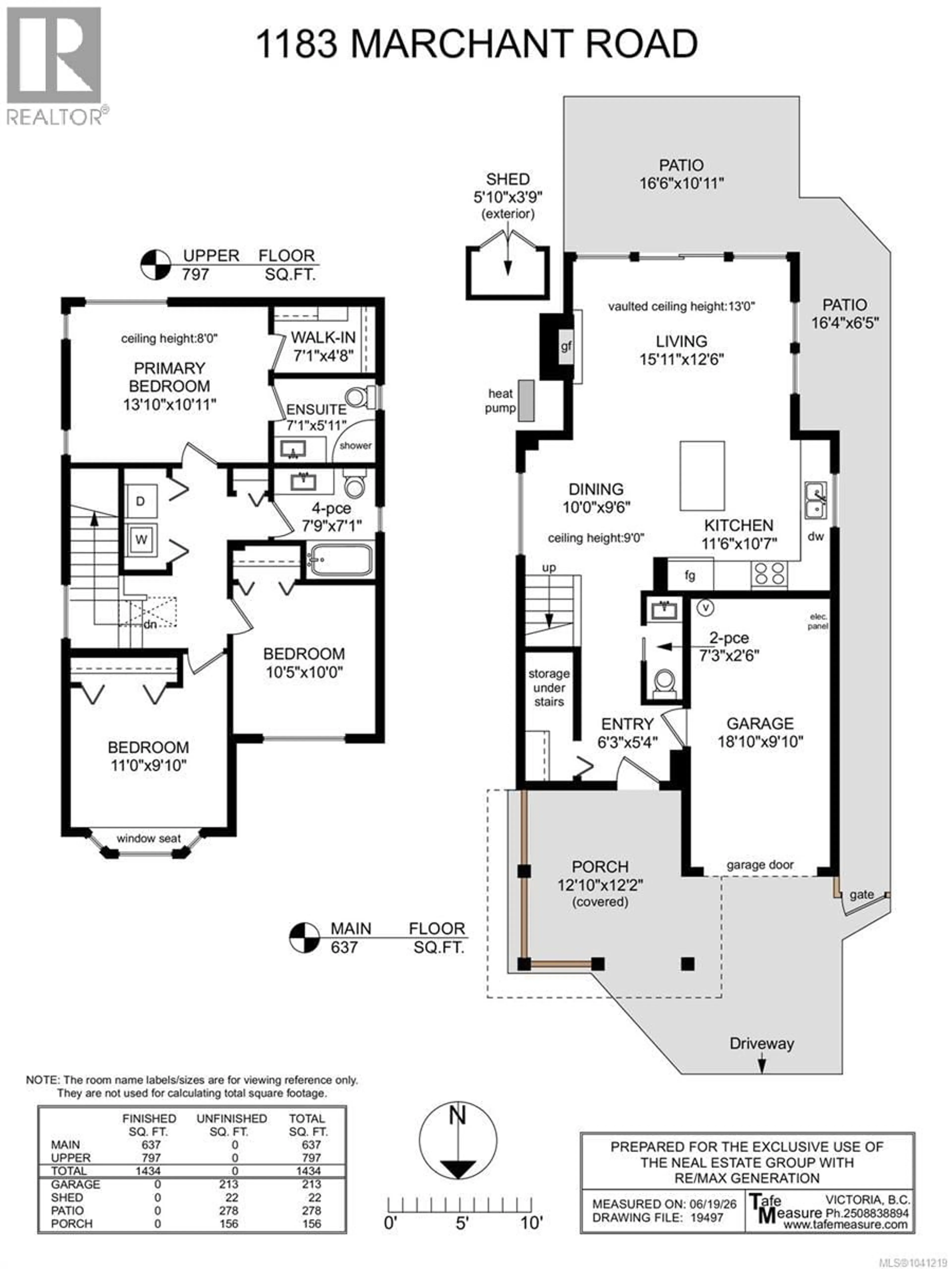 Floor plan for 1183 MARCHANT ROAD, Central Saanich British Columbia V8M1G7