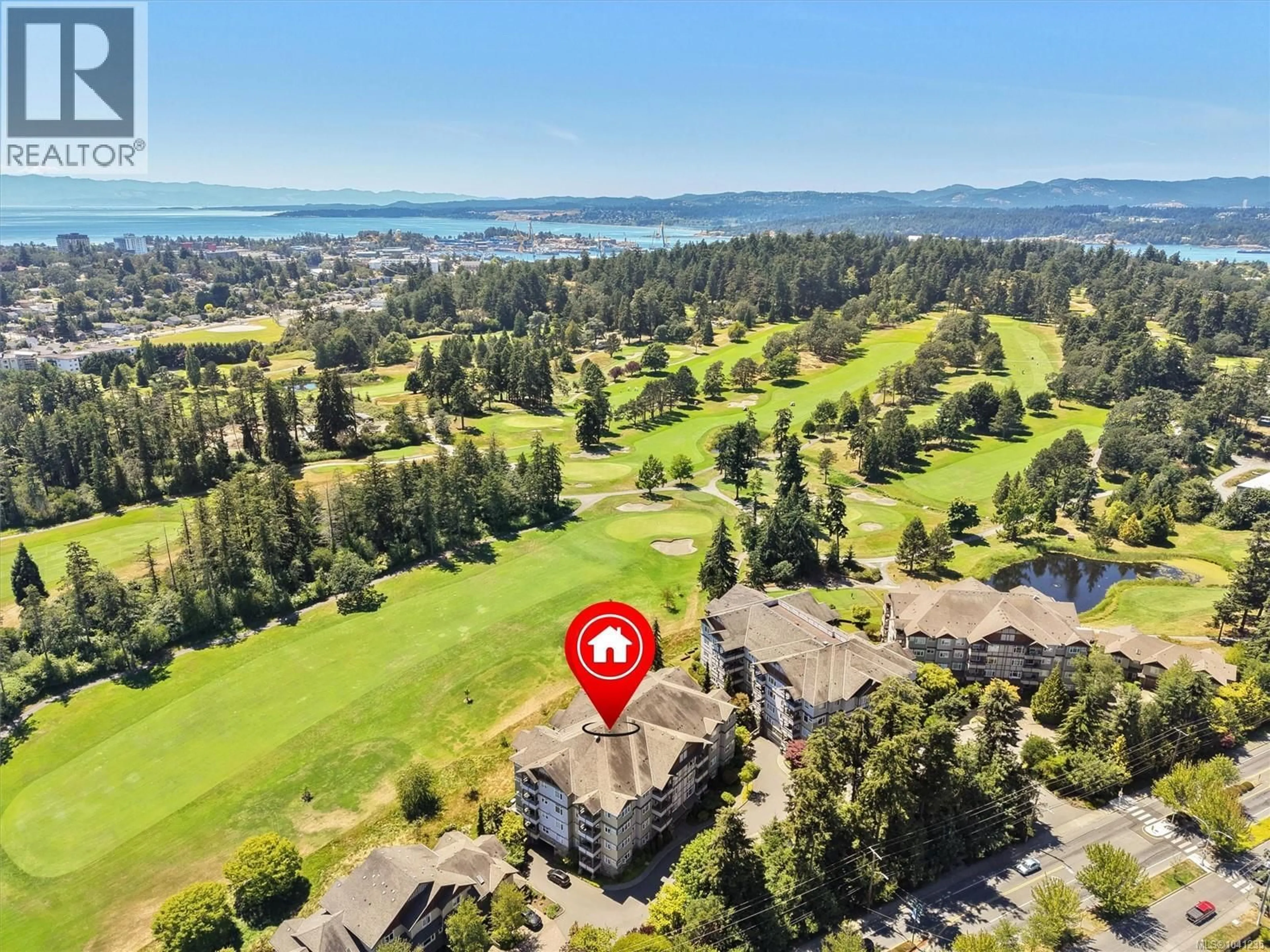 A pic from outside/outdoor area/front of a property/back of a property/a pic from drone, water/lake/river/ocean view for 203C - 1115 CRAIGFLOWER ROAD, Esquimalt British Columbia V9A7R1
