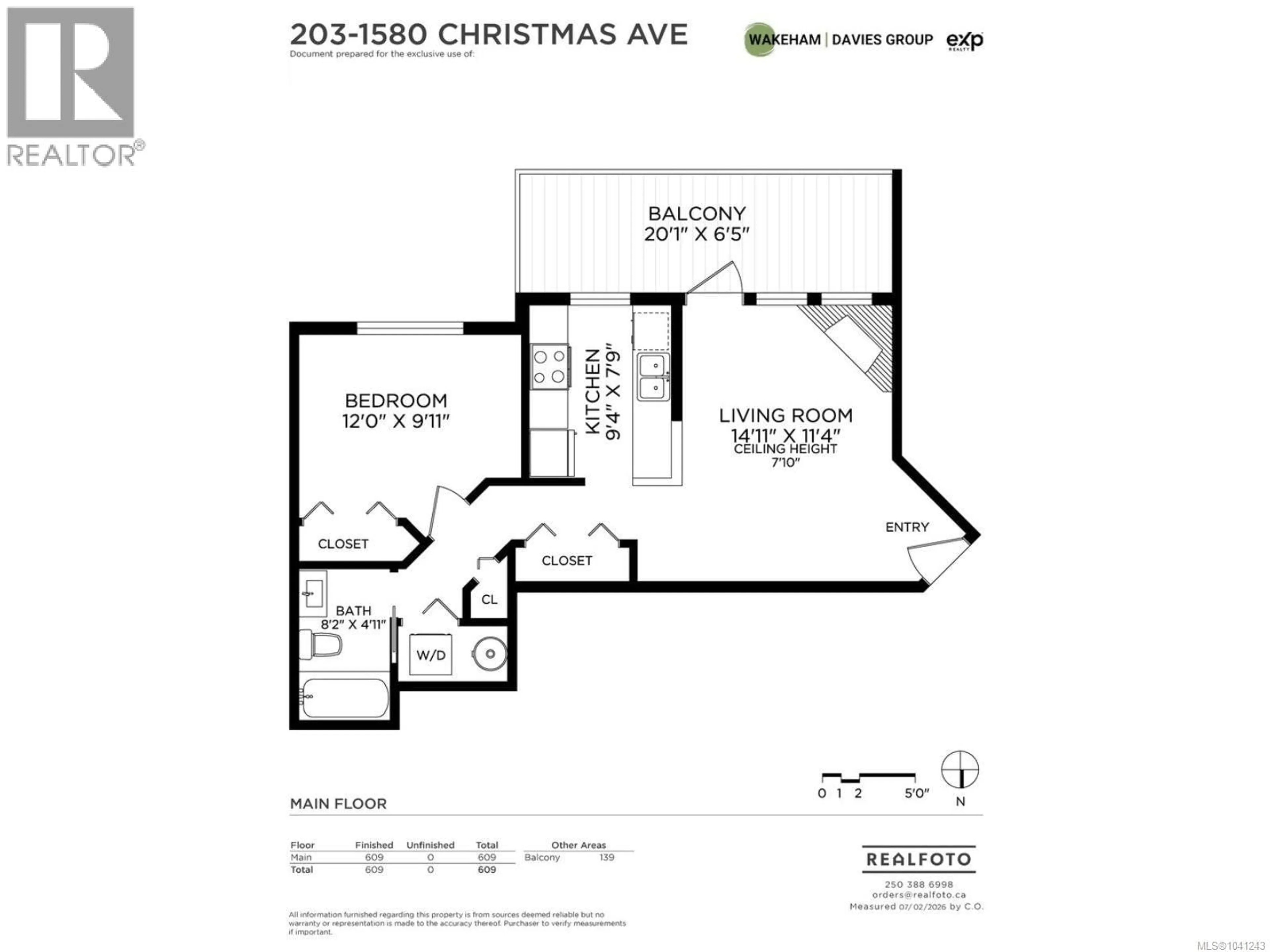 Floor plan for 203 - 1580 CHRISTMAS AVENUE, Saanich British Columbia V8P2X2