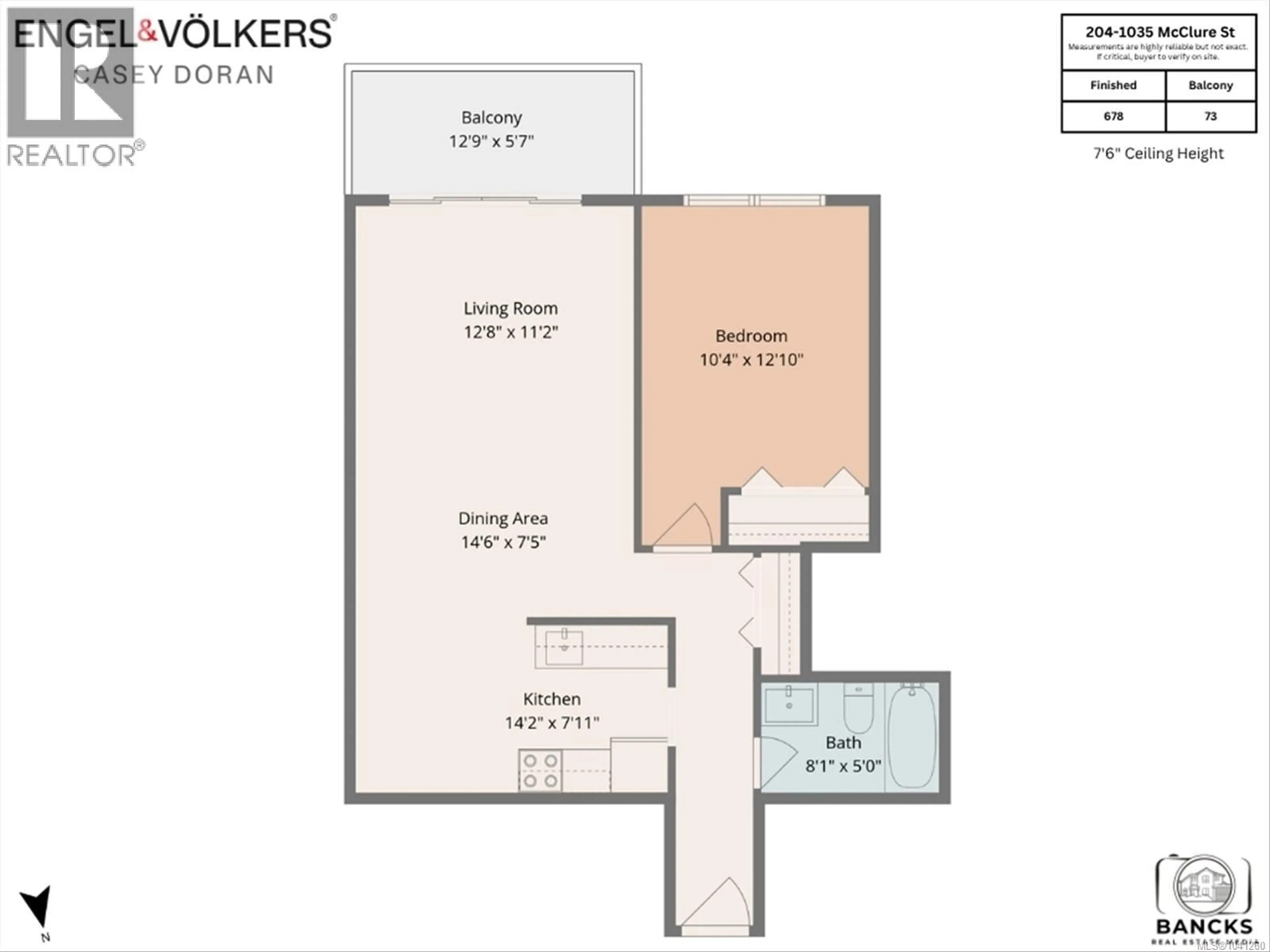 Floor plan for 204 - 1035 MCCLURE STREET, Victoria British Columbia V8V3G1