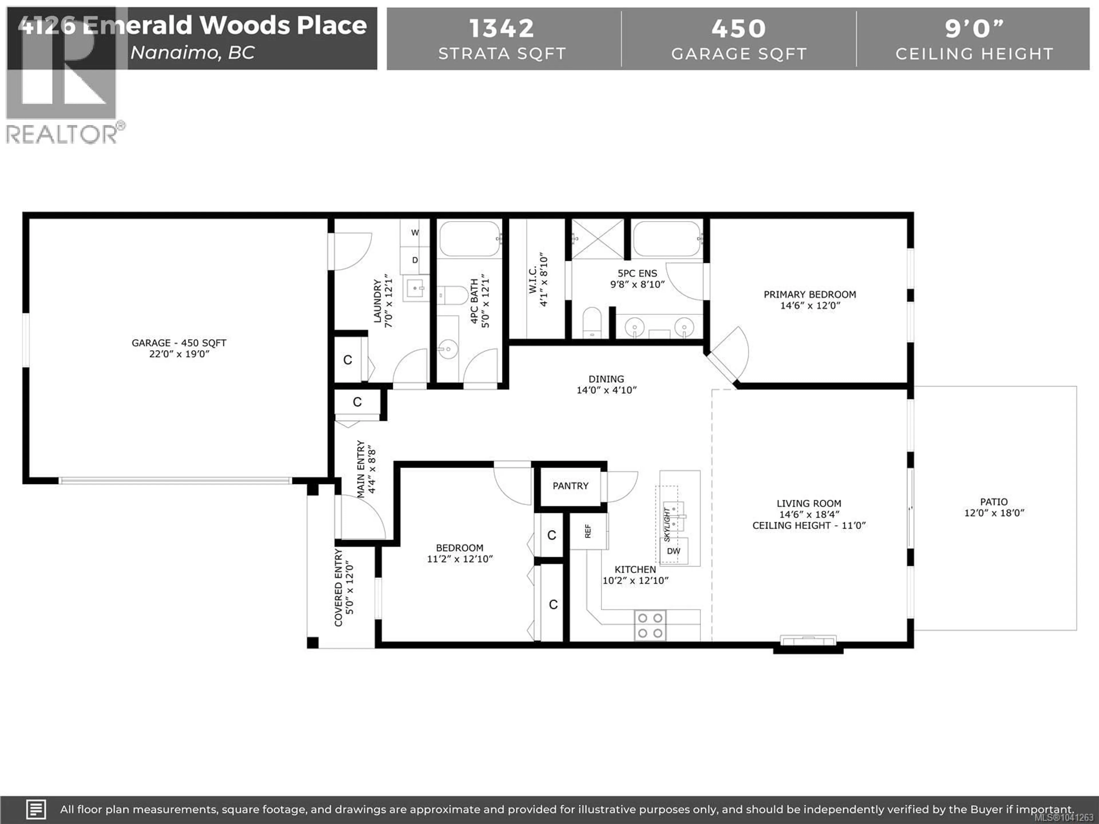 Floor plan for 4126 EMERALD WOODS PLACE, Nanaimo British Columbia V9T0K6