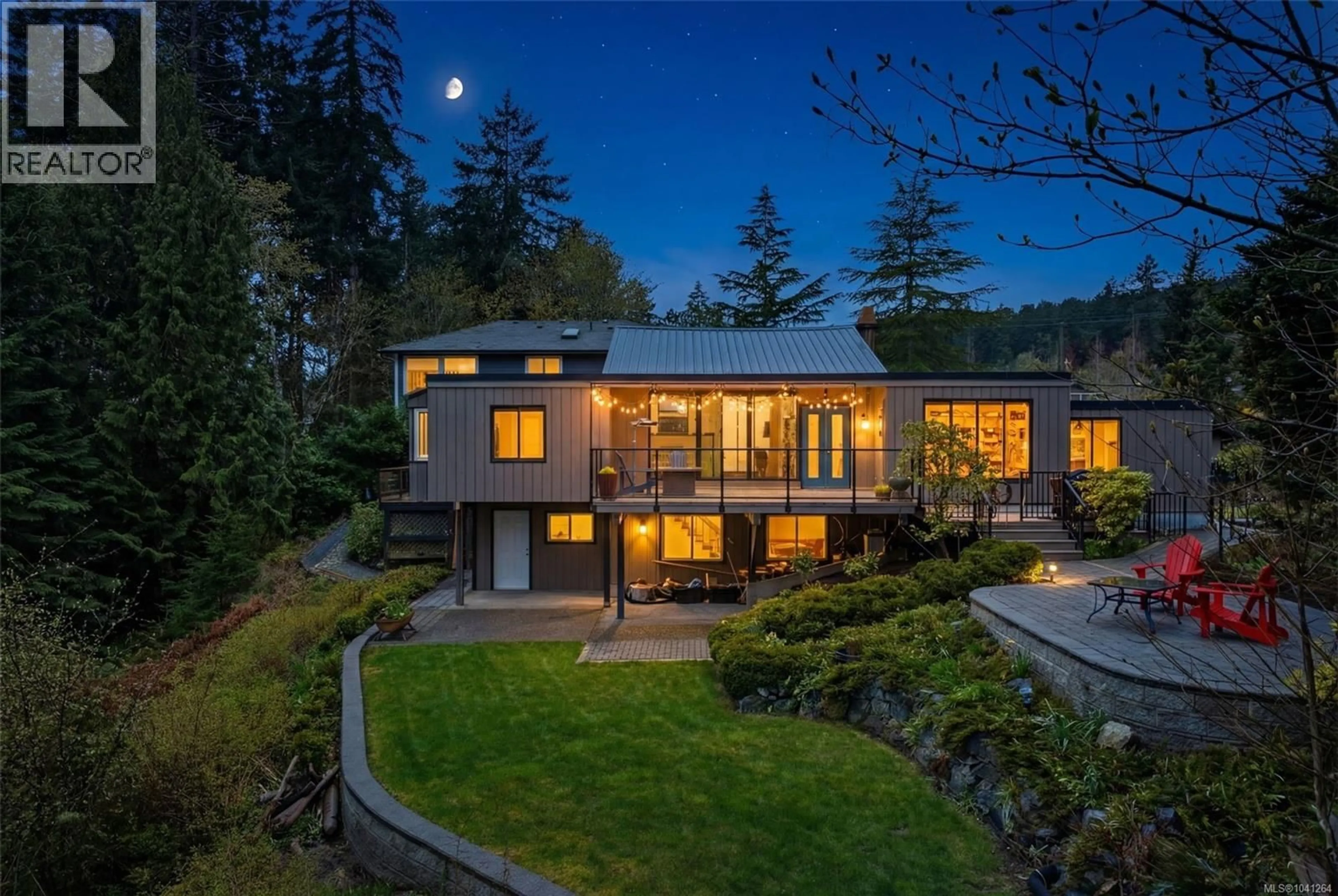A pic from outside/outdoor area/front of a property/back of a property/a pic from drone, water/lake/river/ocean view for 107 PARSONS ROAD, View Royal British Columbia V9B3J8